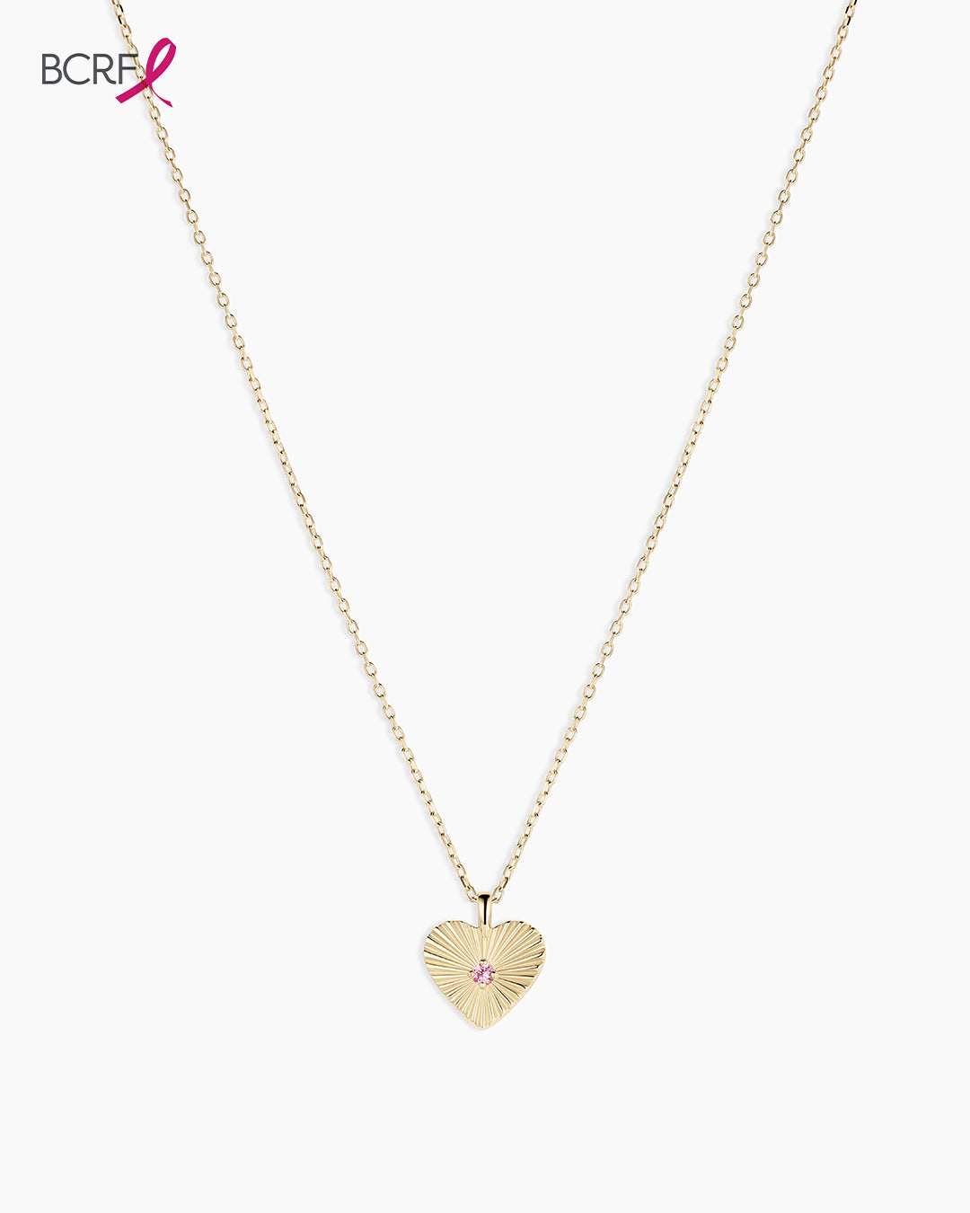 Pink Sapphire Vintage Heart Necklace || option::14k Solid Gold