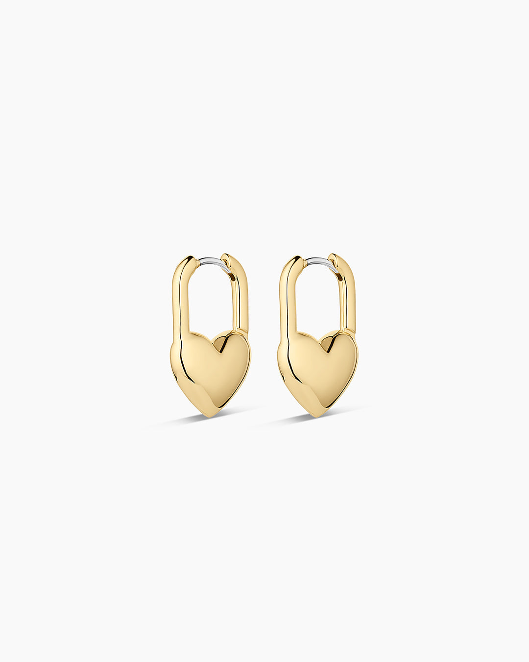 Gorjana Heart Padlock Huggies