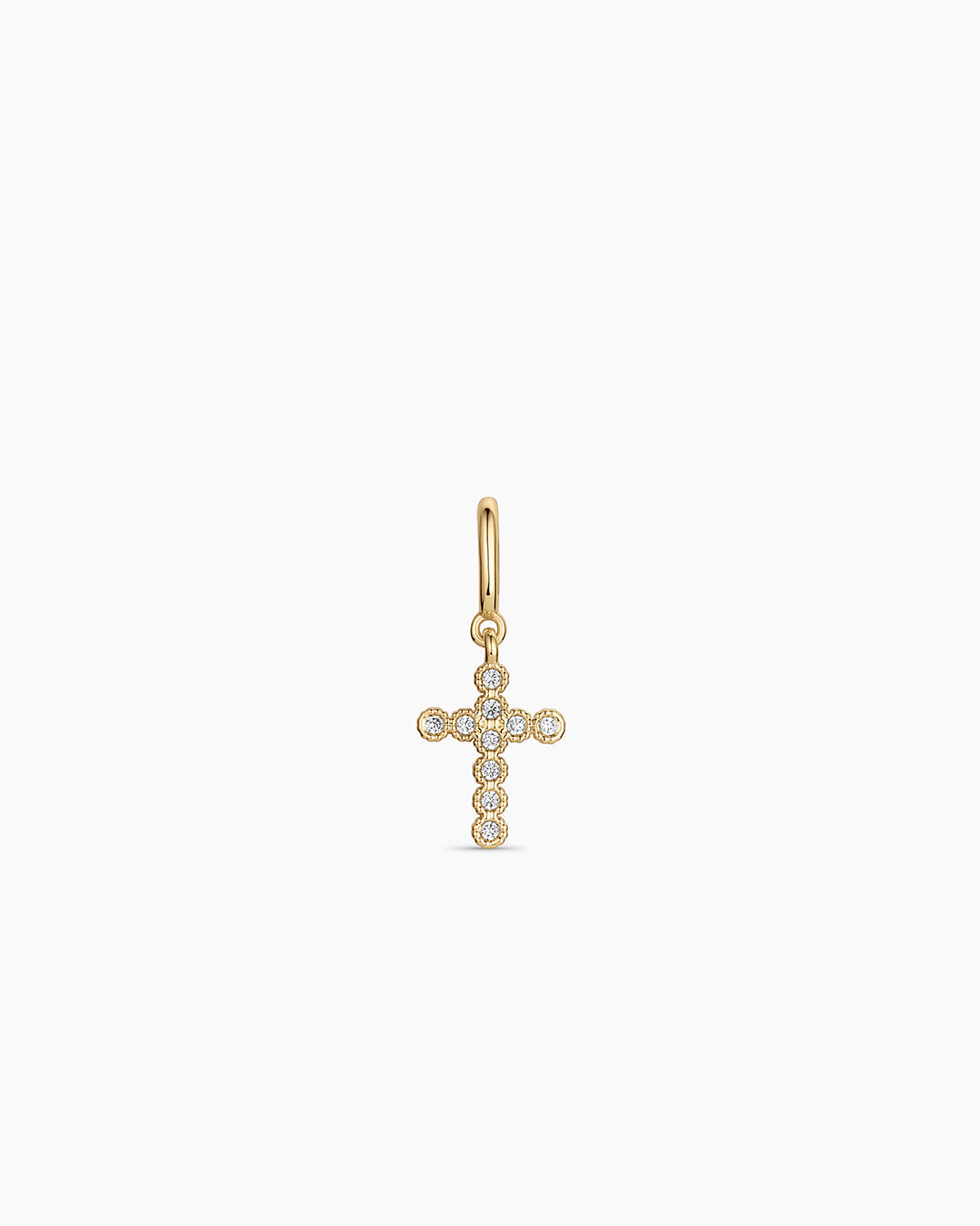 Shimmer Cross Parker Charm || option::18k Gold Plated