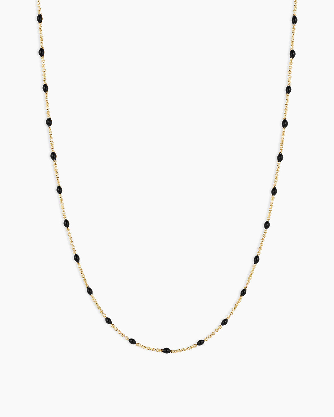 Capri Necklace || option::18k Gold Plated, Black