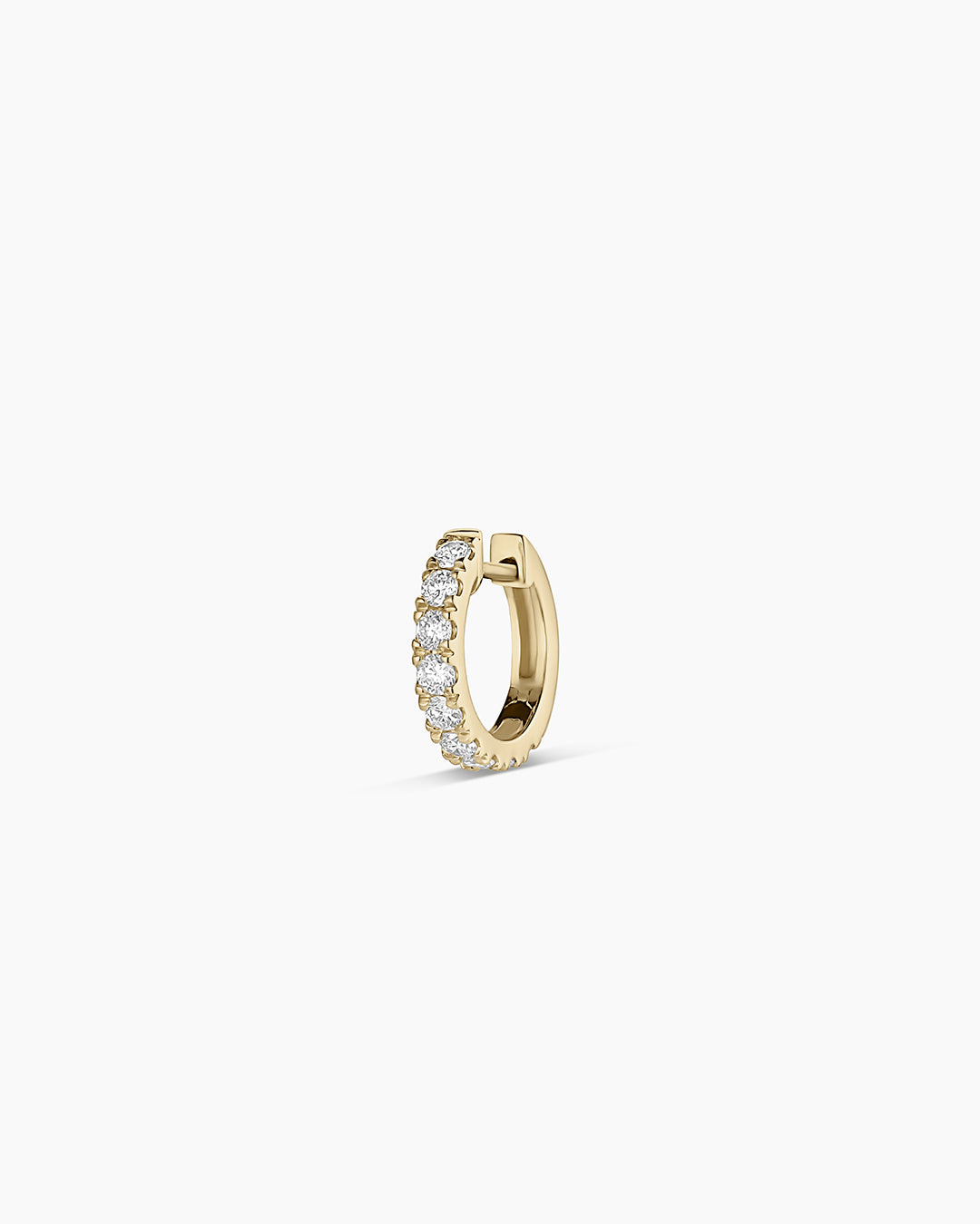 Lab Grown Diamond Eternity Single Huggie || option::14k Solid Gold