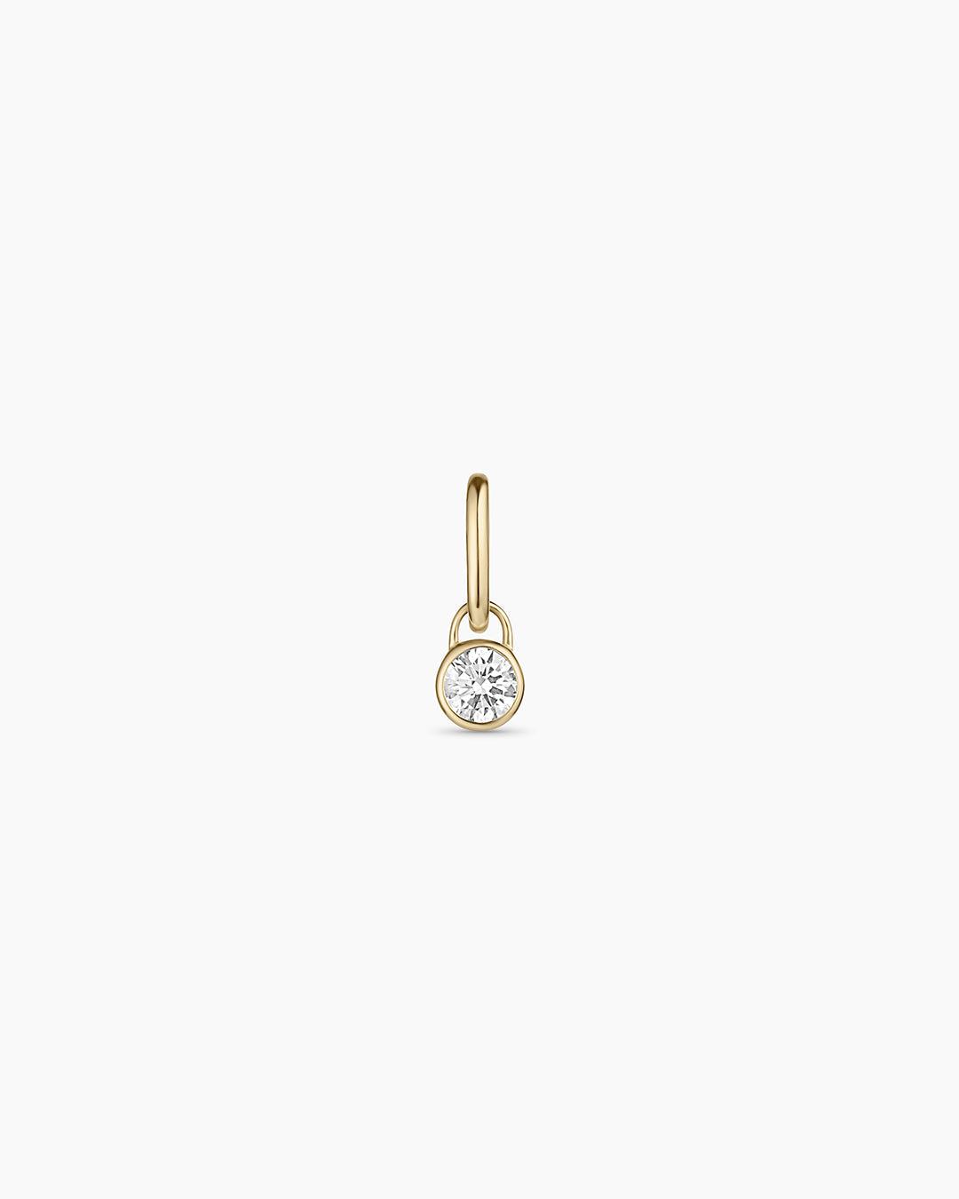 Lab Grown Diamond Halo Charm || option::14k Solid Gold