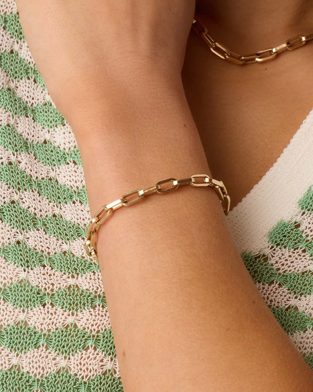 14k Gold Parker Luxe Bracelet || option::14k Solid Gold, 7 in.