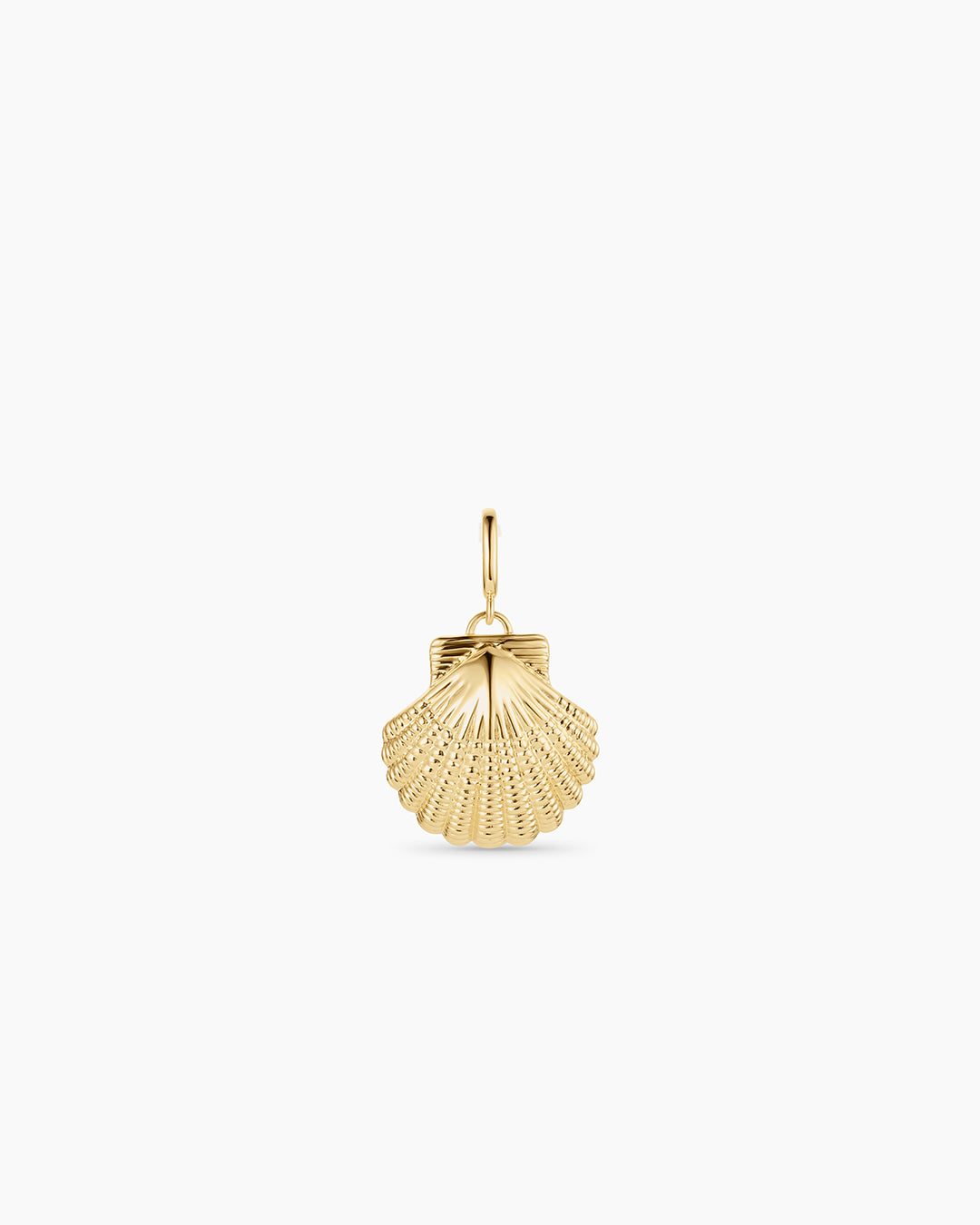 Gold Scallop Shell Parker Charm || option::18k Gold Plated