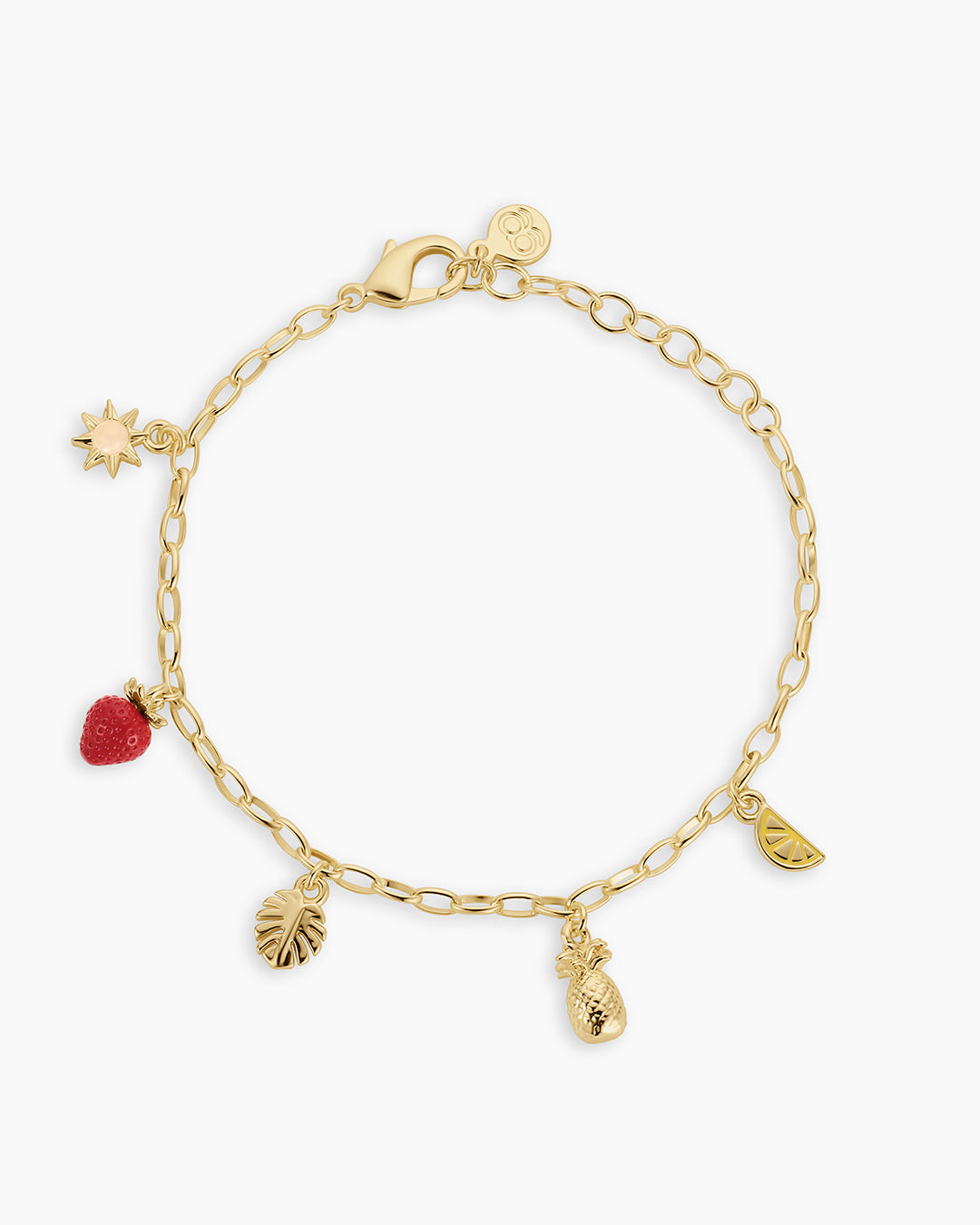 Summer Mini Charm Bracelet || option::18k Gold Plated
