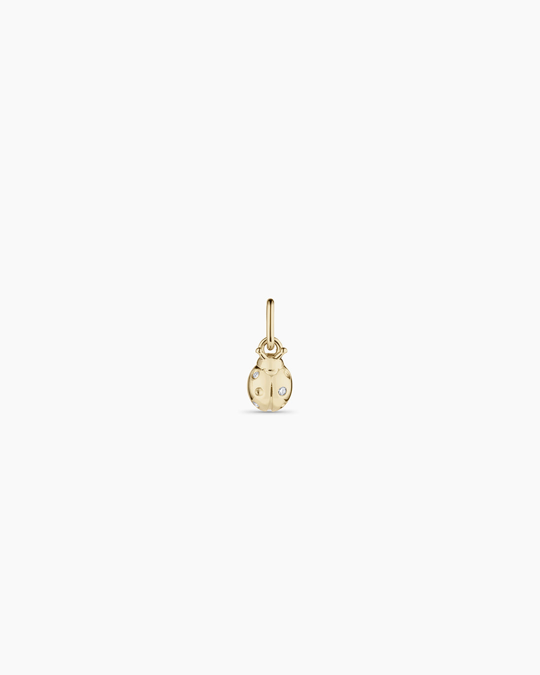 Diamond Ladybug Charm || option::14k Solid Gold