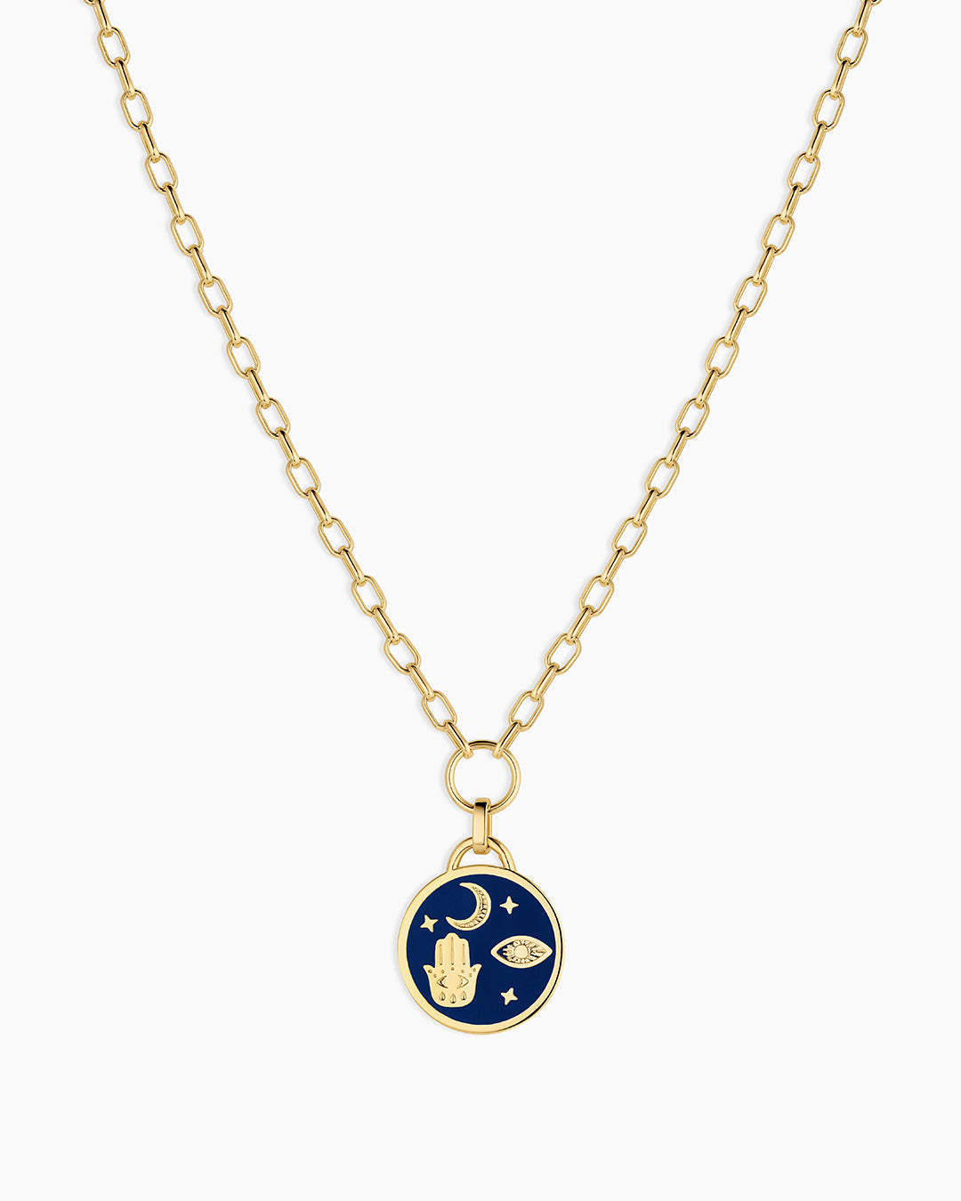Good Vibrations Coin Necklace || option::18k Gold Plated