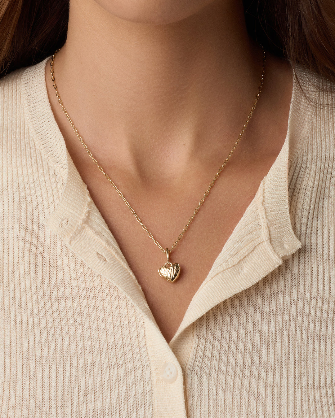 Love Locket Charm || option::18k Gold Plated