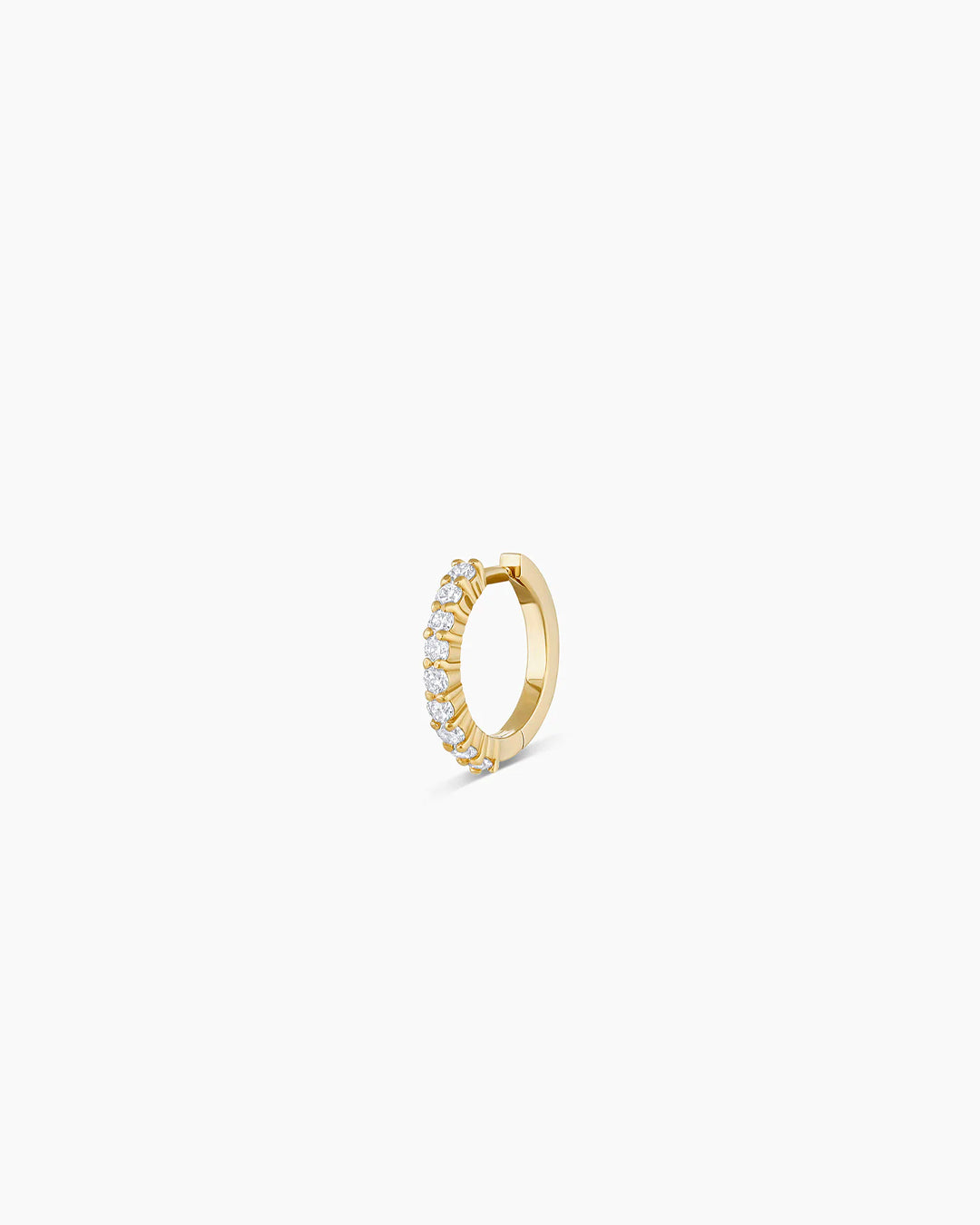 Diamond Huggie || option::14k Solid Gold