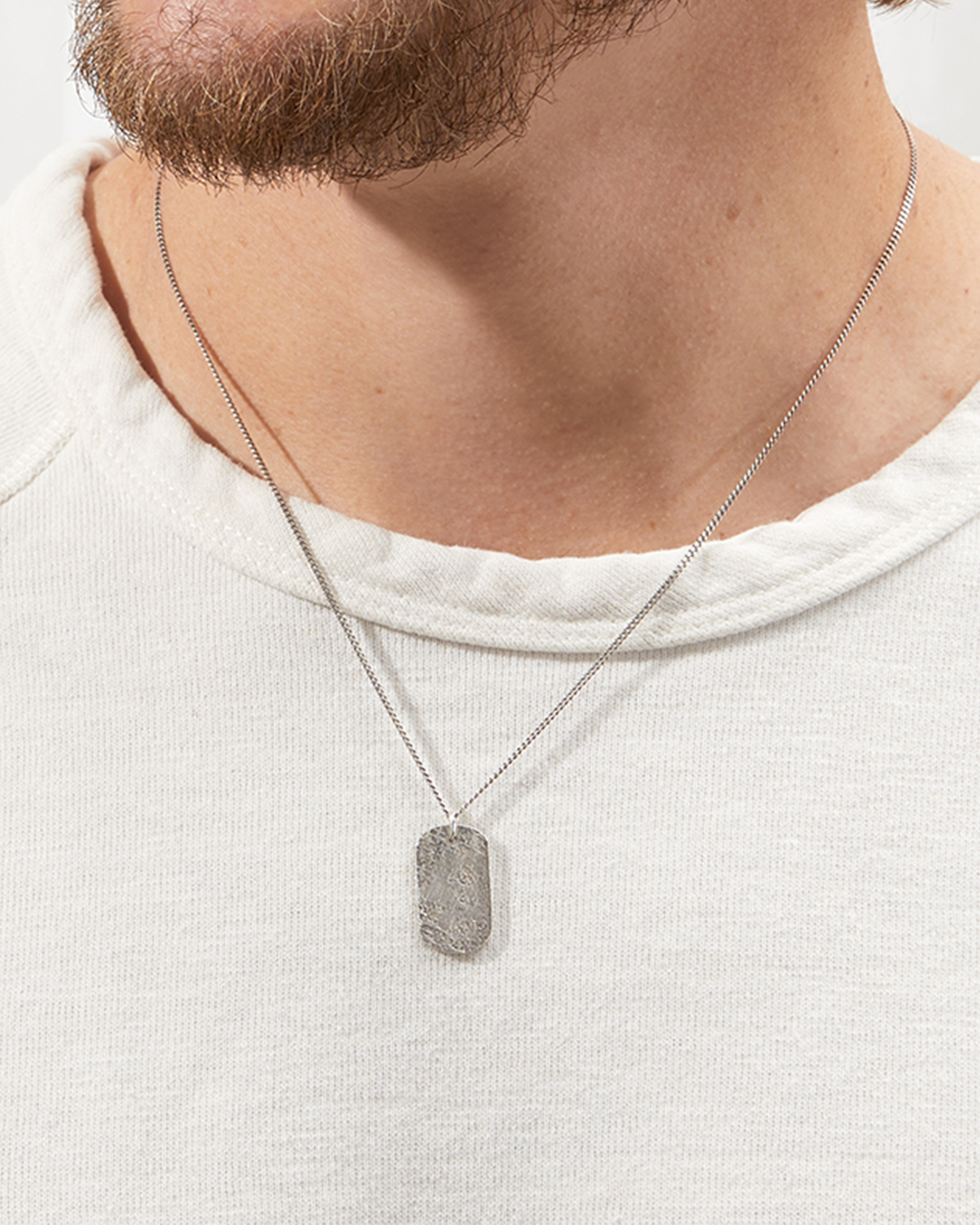 Dog Tag Necklace || option::Antique Silver