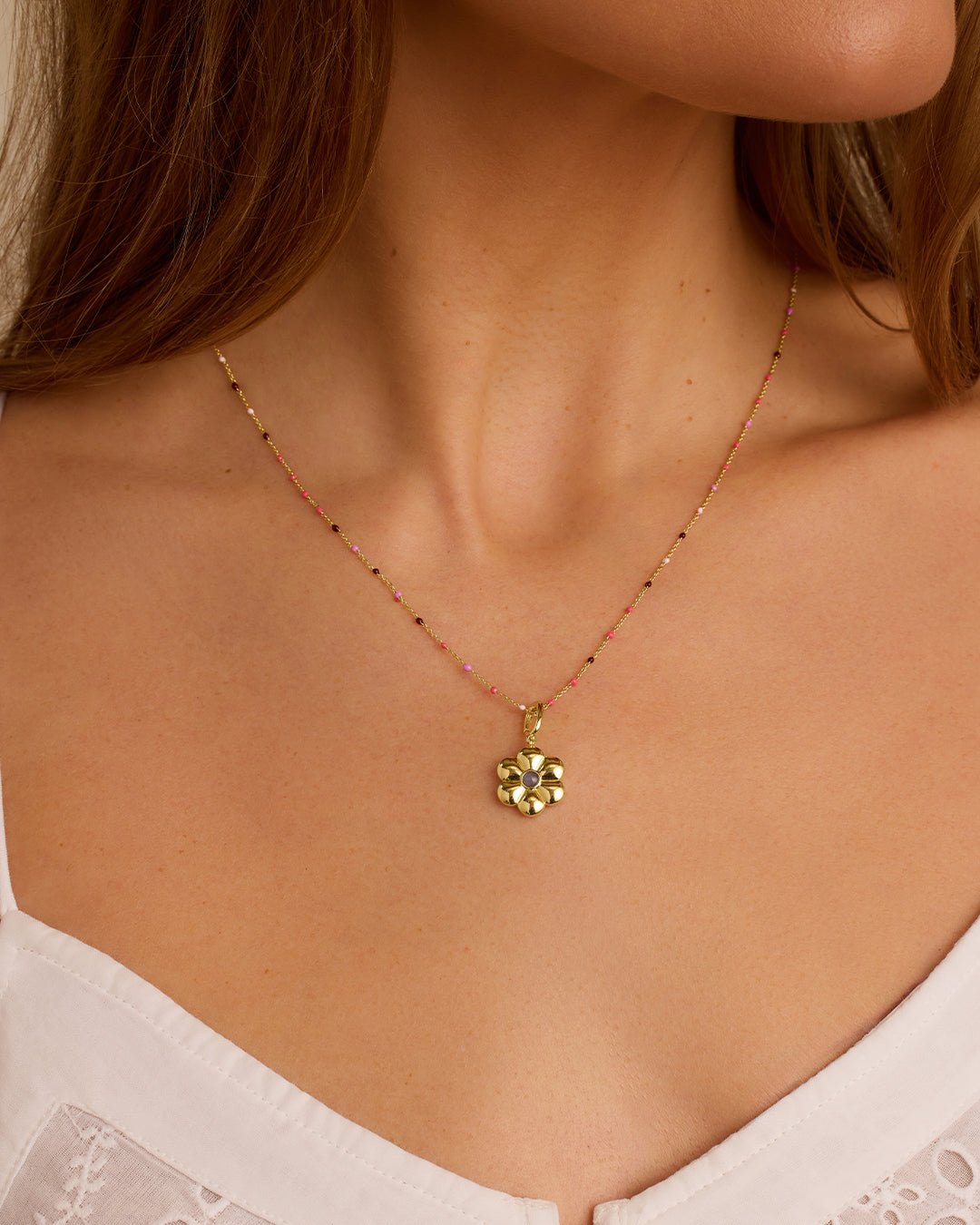 Flower Capri Necklace || option::Gold Plated
