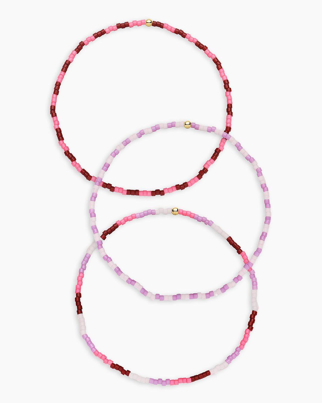 Gigi Stripe Bracelet Set || option::Gold Plated, Malibu