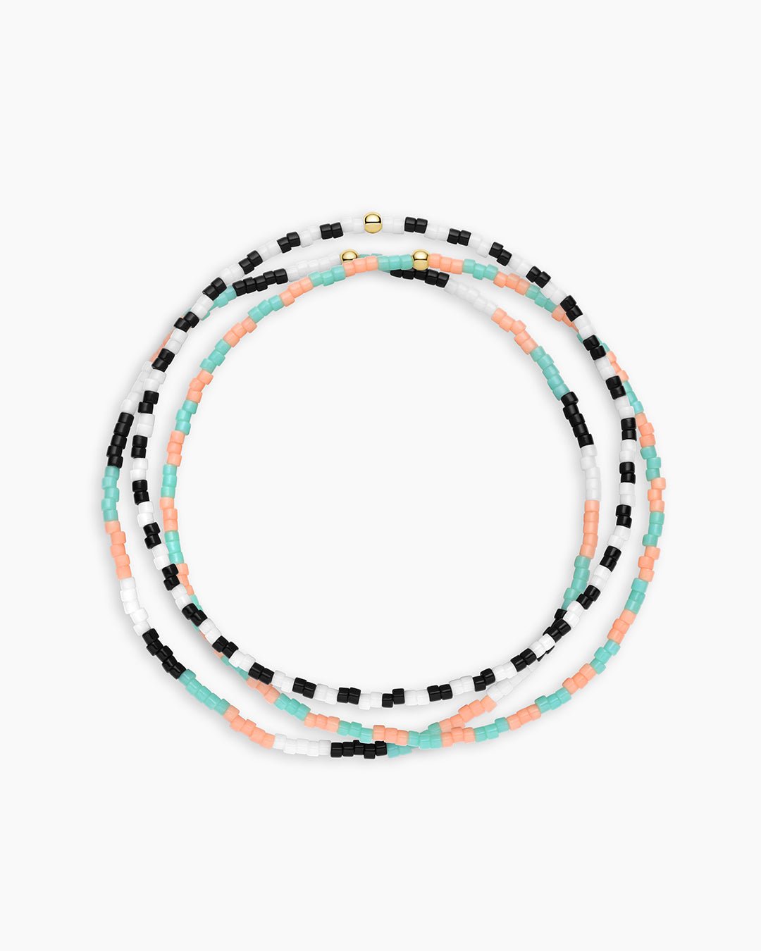 Gigi Stripe Bracelet Set || option::Gold Plated, Palm Desert