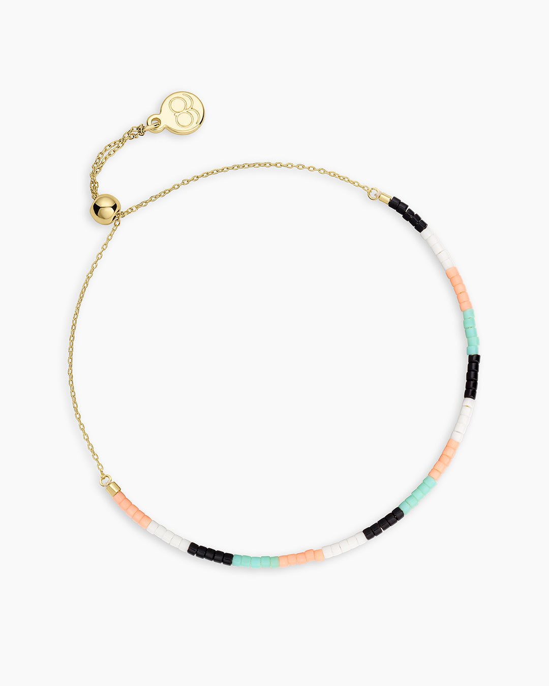 Gigi Stripe Adjustable Bracelet || option::Gold Plated, Palm Desert
