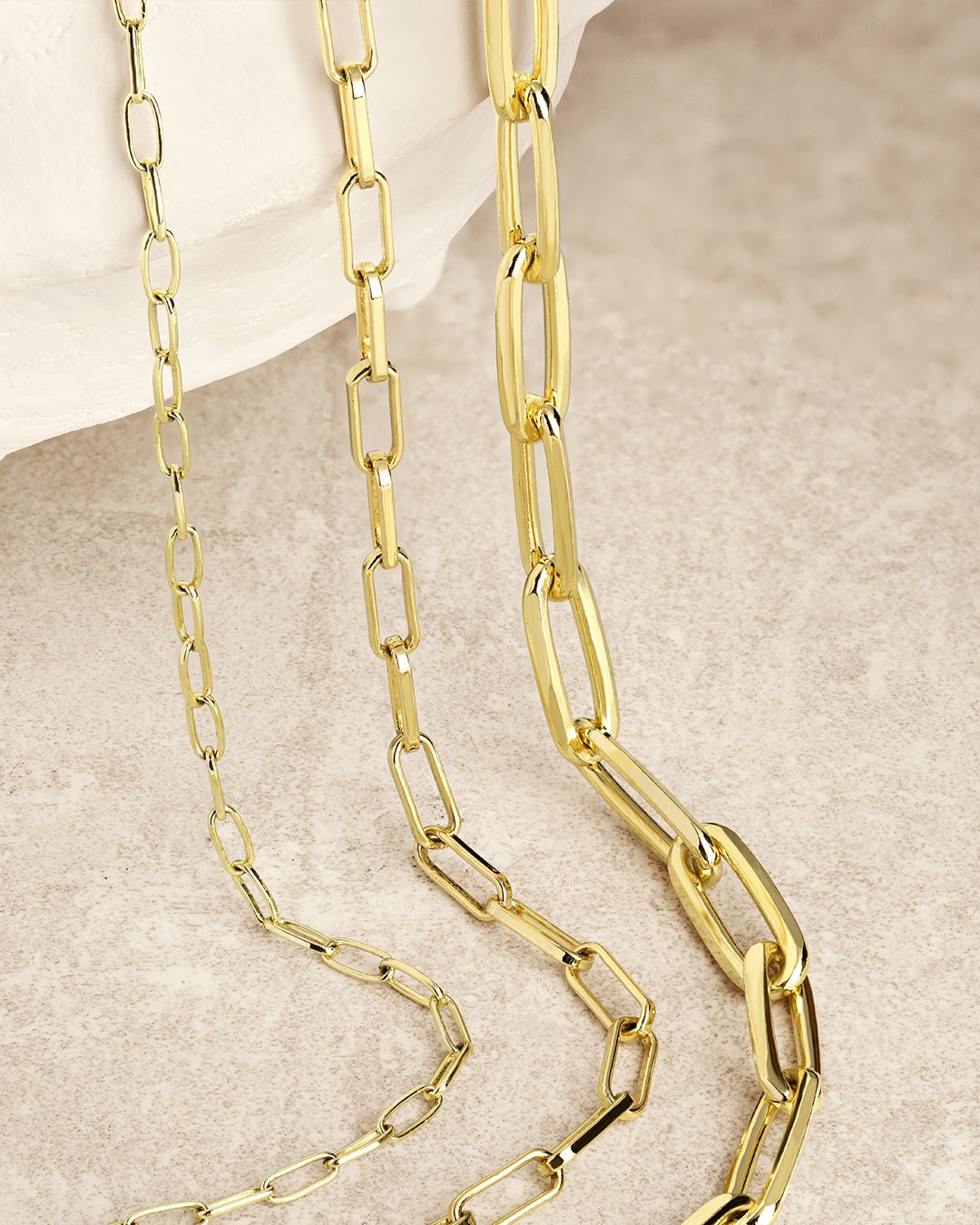 gold plated chain links
