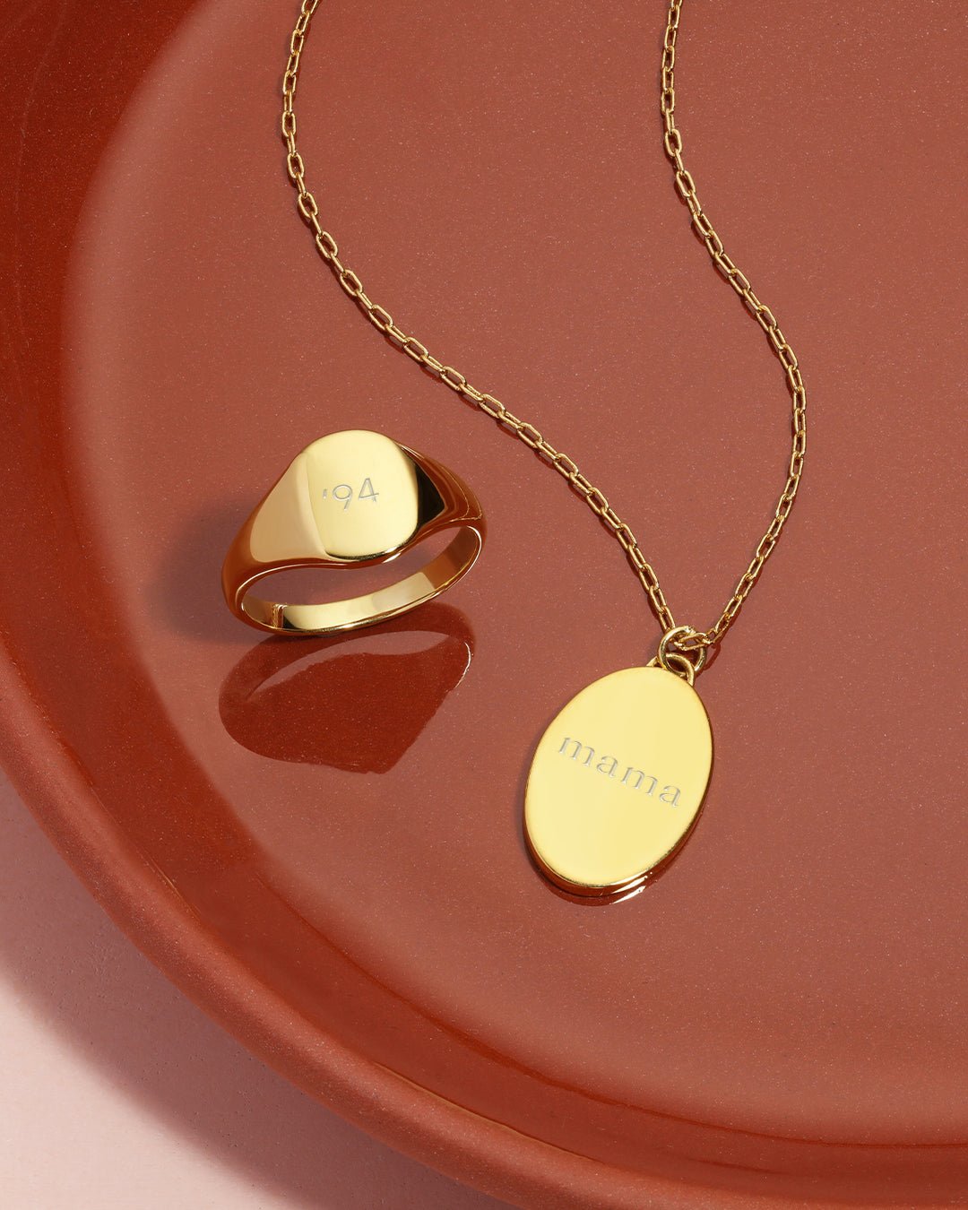 engravable ring and necklace