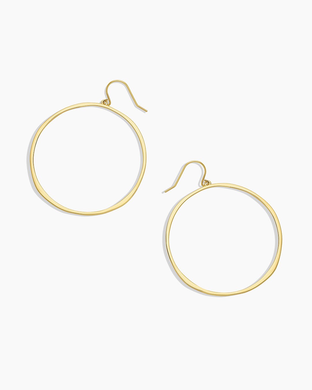 G Ring Earrings Drop Hoop Earrings || option::Gold Plated
