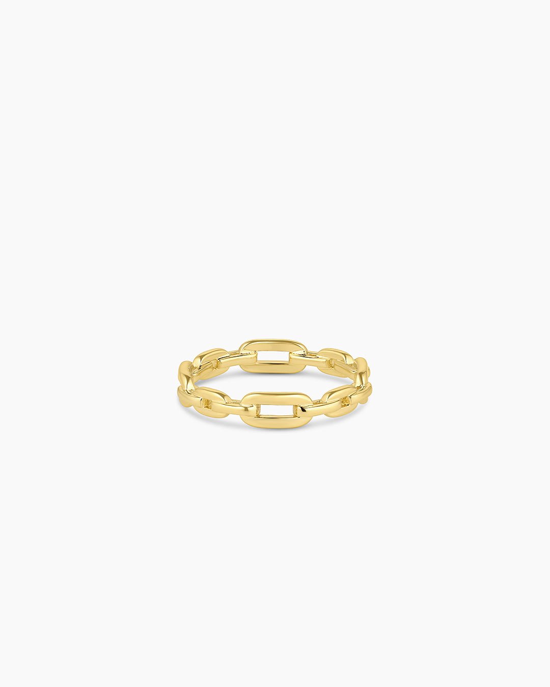 Parker Link Ring, Gold Plated link ring, chain link ring || option::Gold Plated