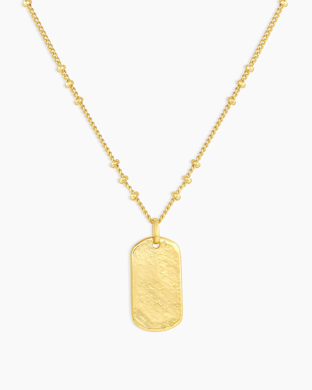 Griffin Dog Tag Necklace || option::Gold Plated