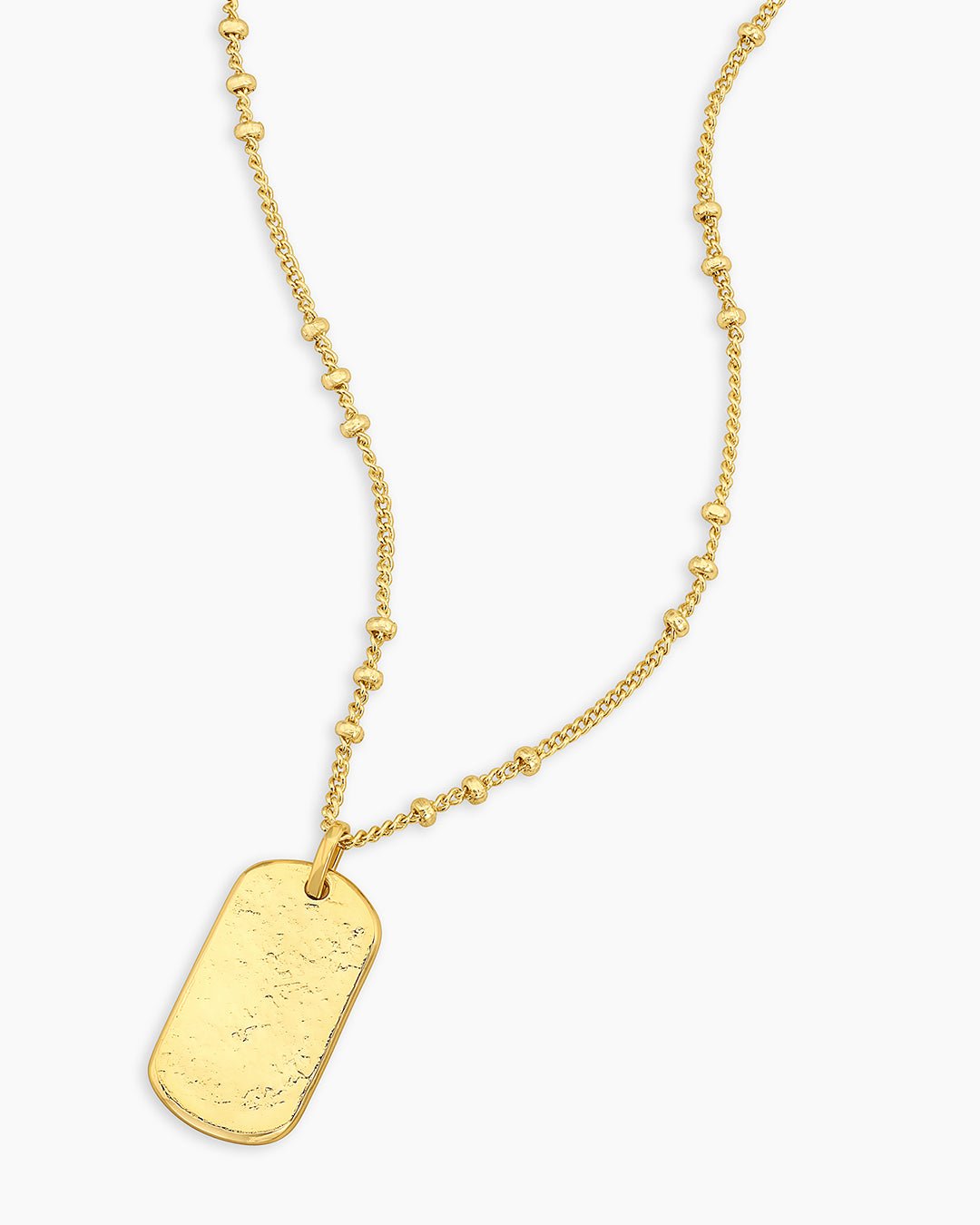 Griffin Dog Tag Necklace || option::Gold Plated