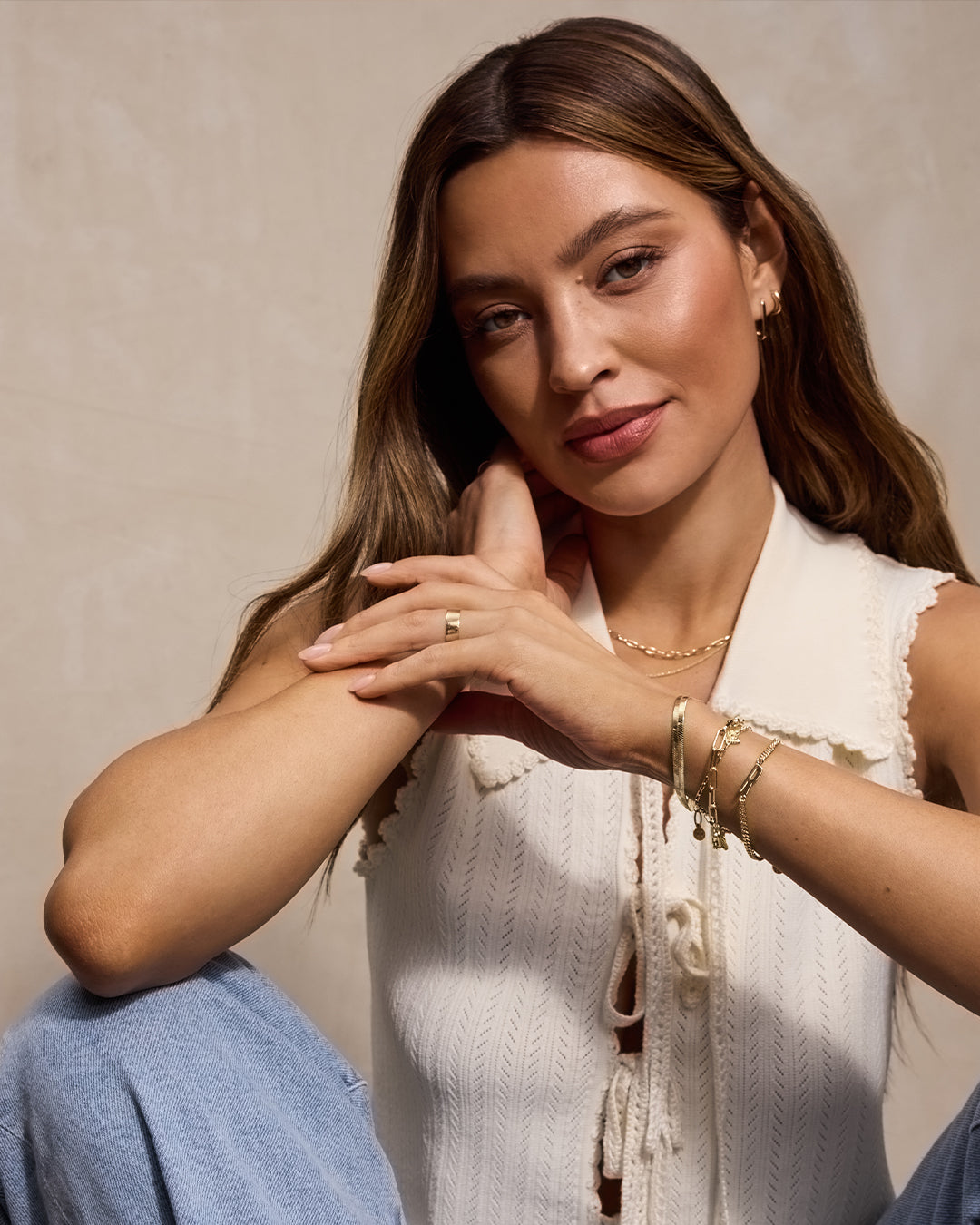 Wilder Alphabet Bracelet Alphabet Bracelet #I || option::18k Gold Plated, I