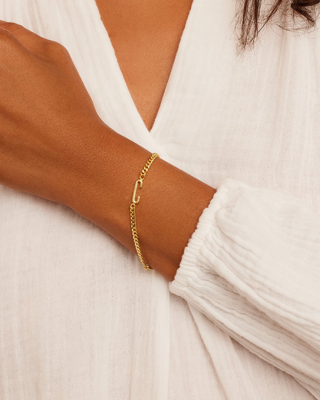 Wilder Alphabet Bracelet Wilder Alphabet Bracelet #C || option::Gold Plated, C