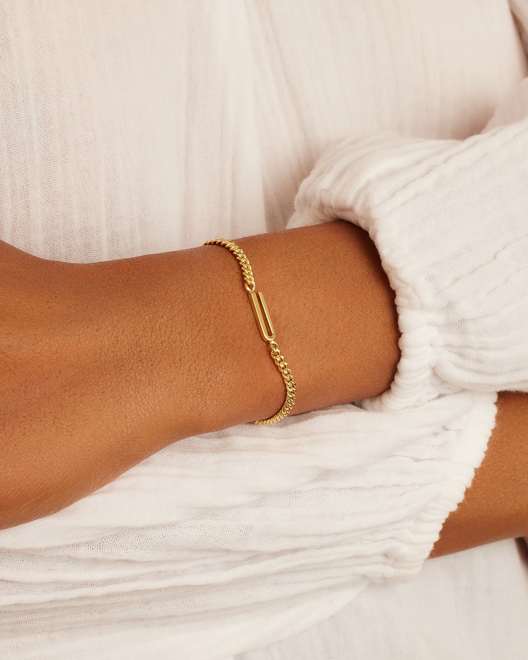 Wilder Alphabet Bracelet Alphabet Bracelet #U || option::Gold Plated, U