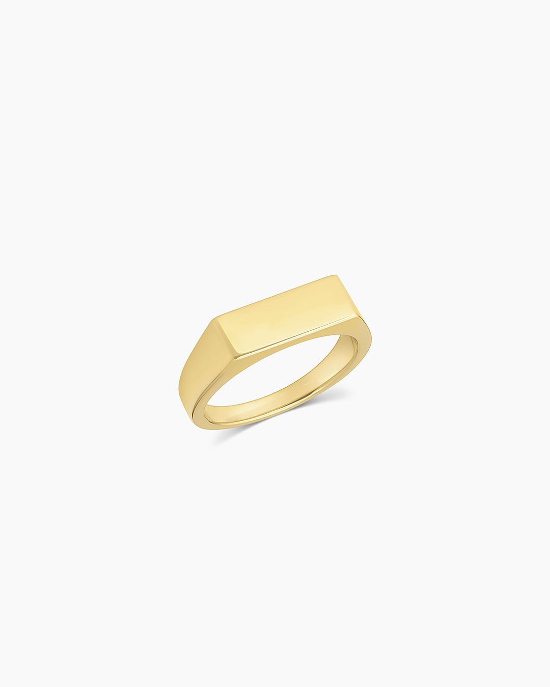 Gold engravable bar ring || option::Gold Plated