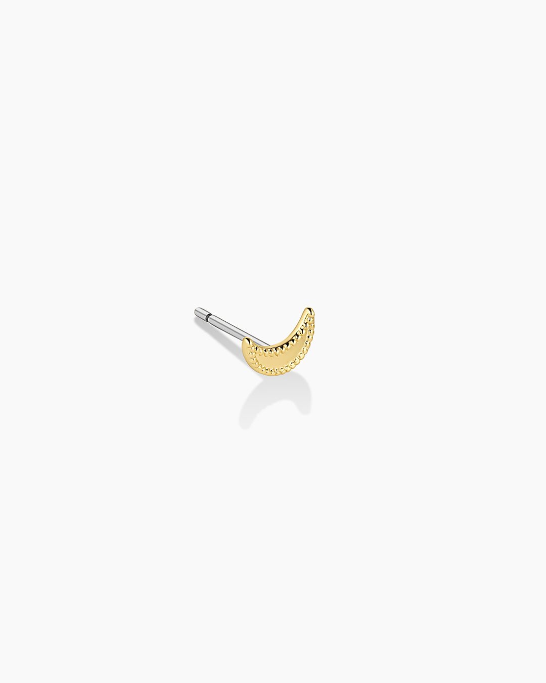 Moon Charm Stud || option::Gold Plated, Moon