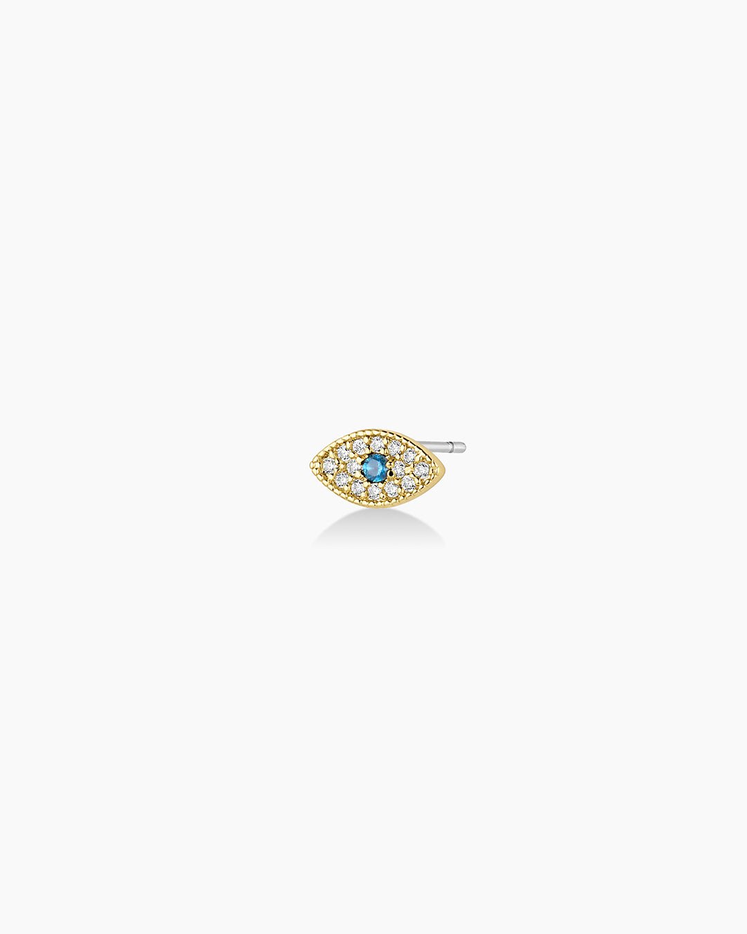 Evil Eye Charm Stud || option::Gold Plated, Evil Eye