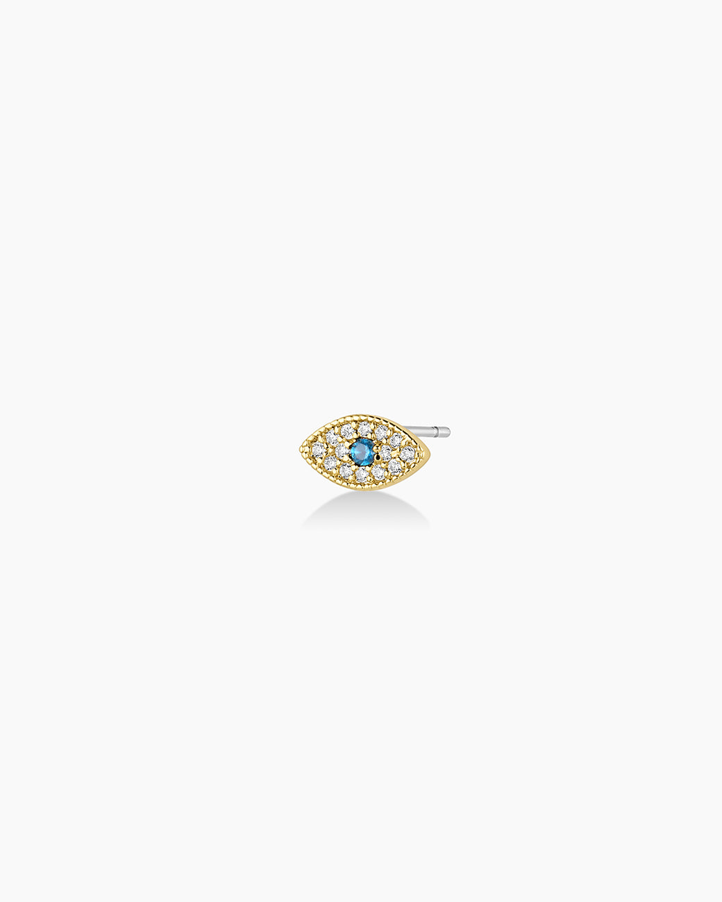 Evil Eye Charm Stud || option::18K Gold Plated, Evil Eye