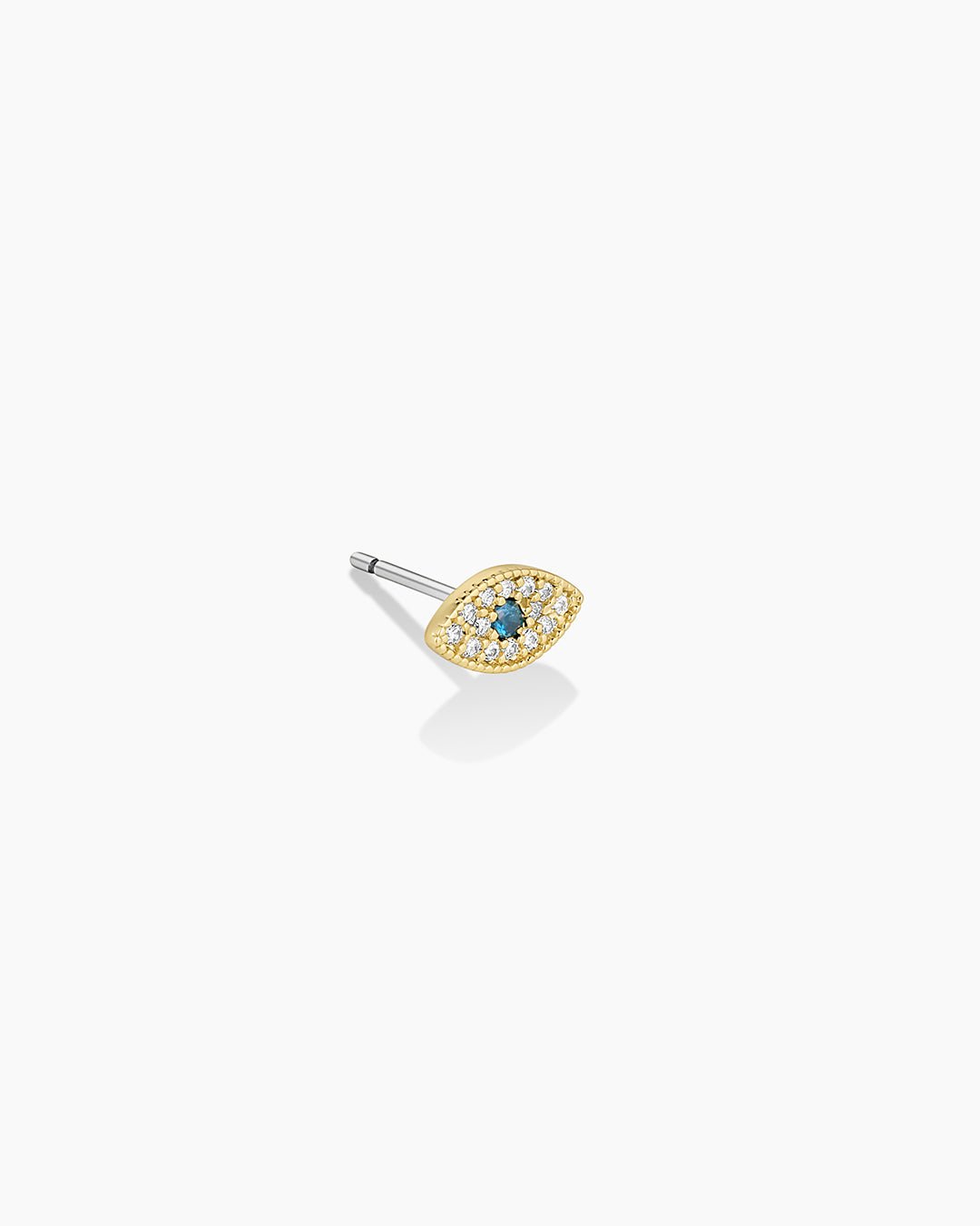 Evil Eye Charm Stud || option::Gold Plated, Evil Eye