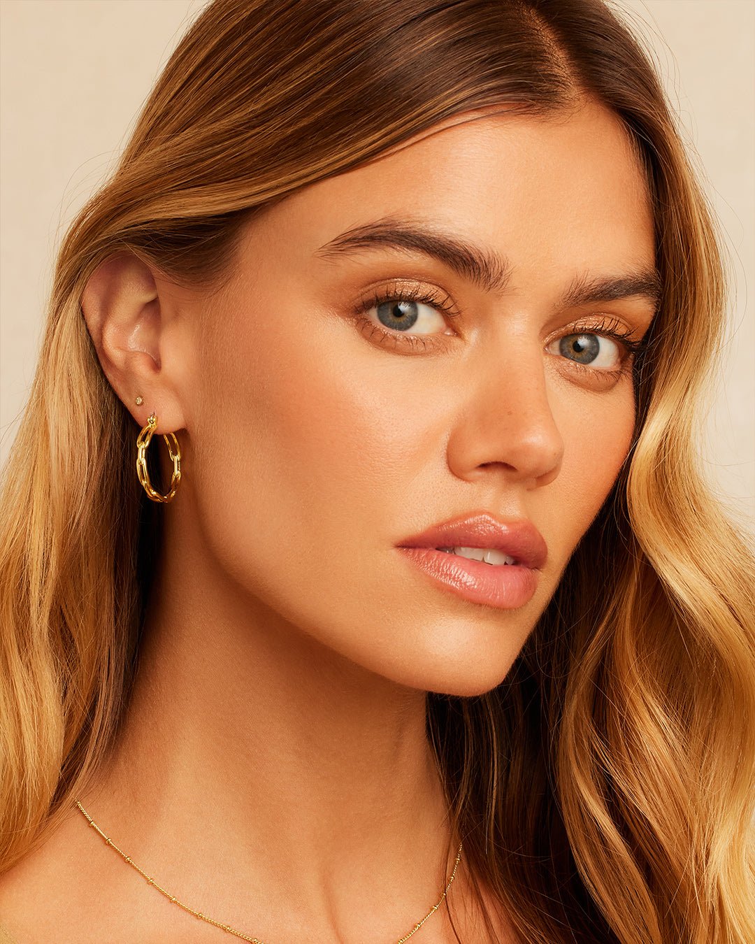 Gorjana Parker Link Hoops - Gold