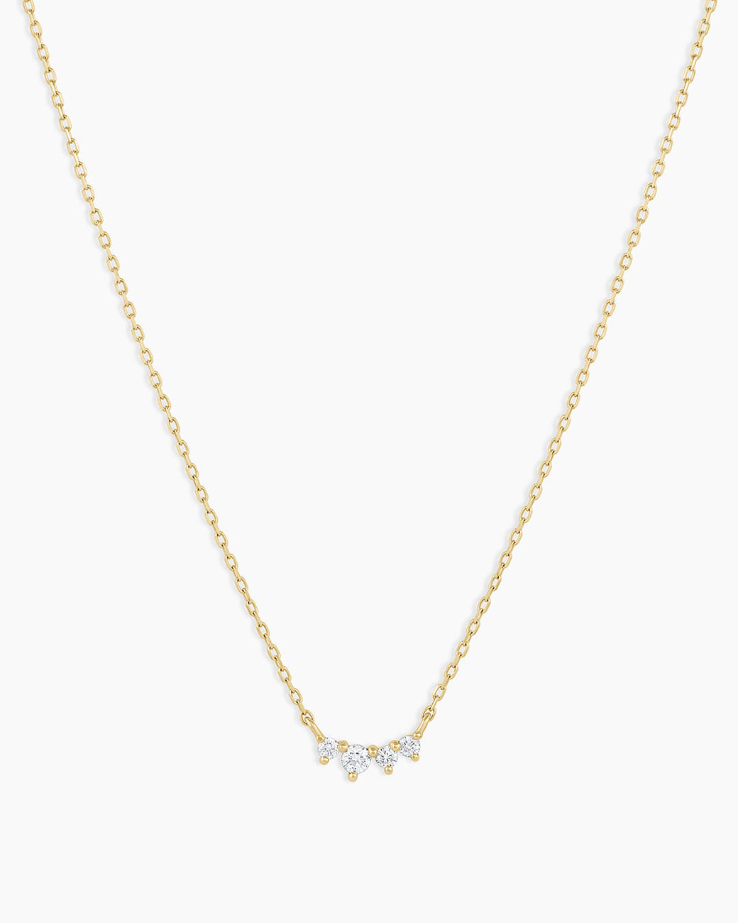 Diamond Cluster Necklace || option::14k Solid Gold