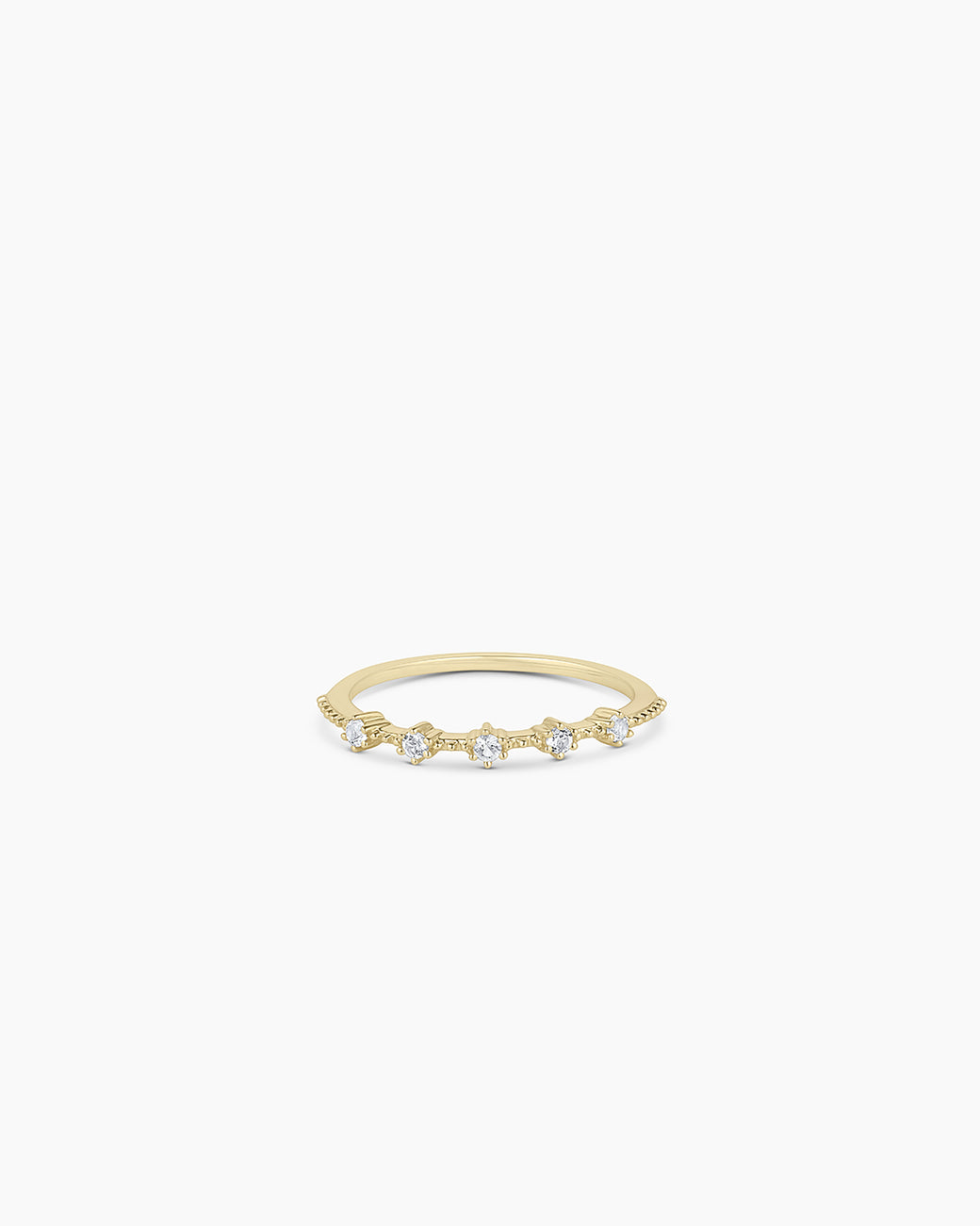 Cluster White Topaz Ring || option::14K Solid Gold