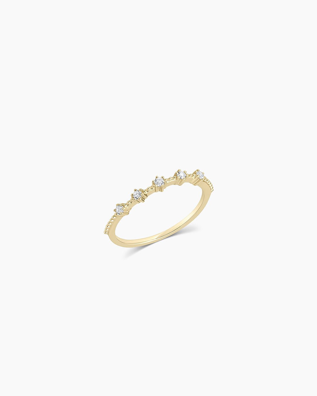 Cluster White Topaz Ring || option::14k Solid Gold