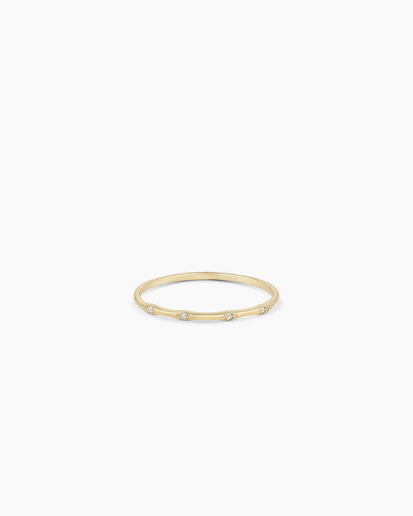 Diamonds Stacking Ring || option::14K Solid Gold