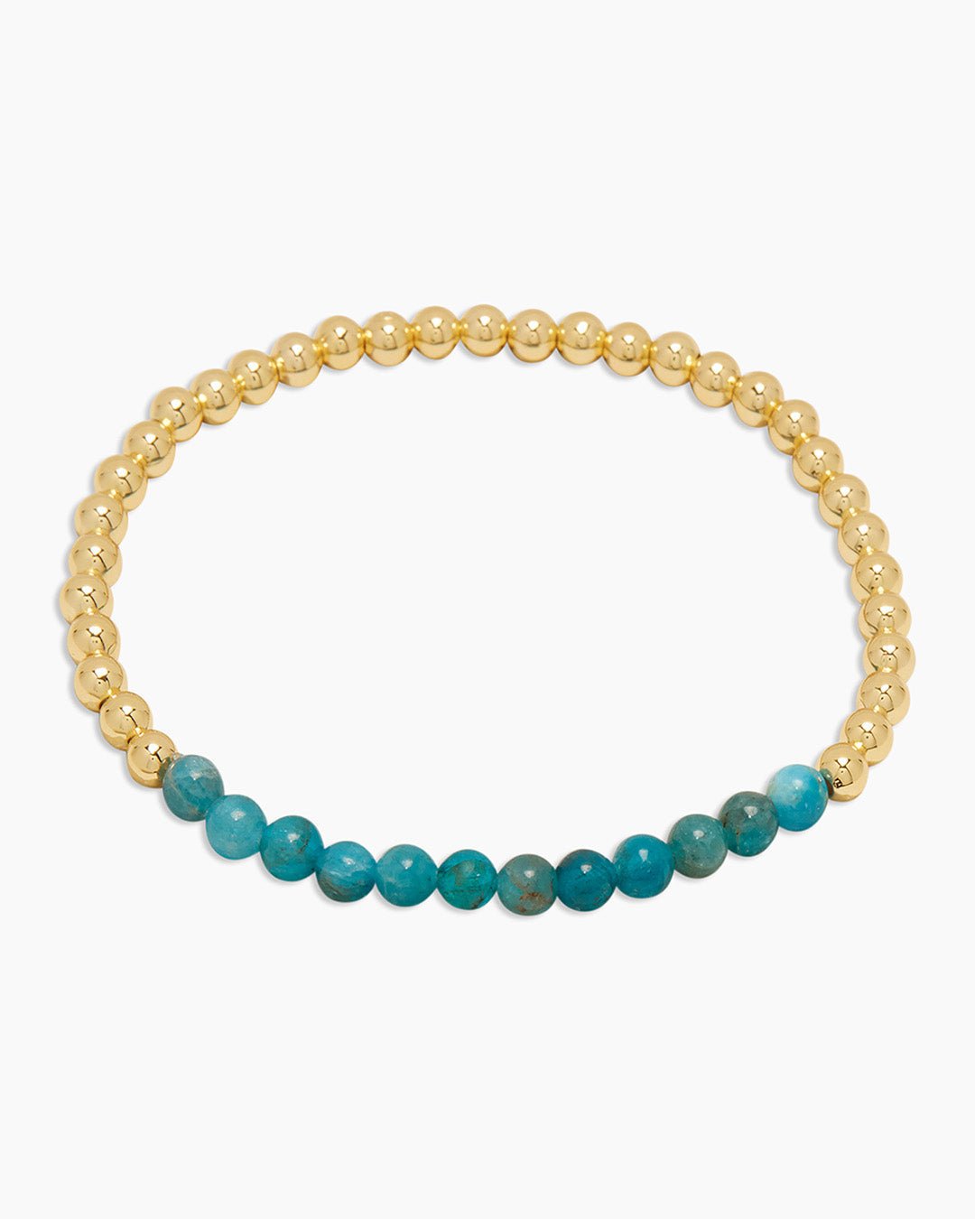 Power Gemstone Aura Bracelet for Inspiration || option::Gold Plated, Apatite