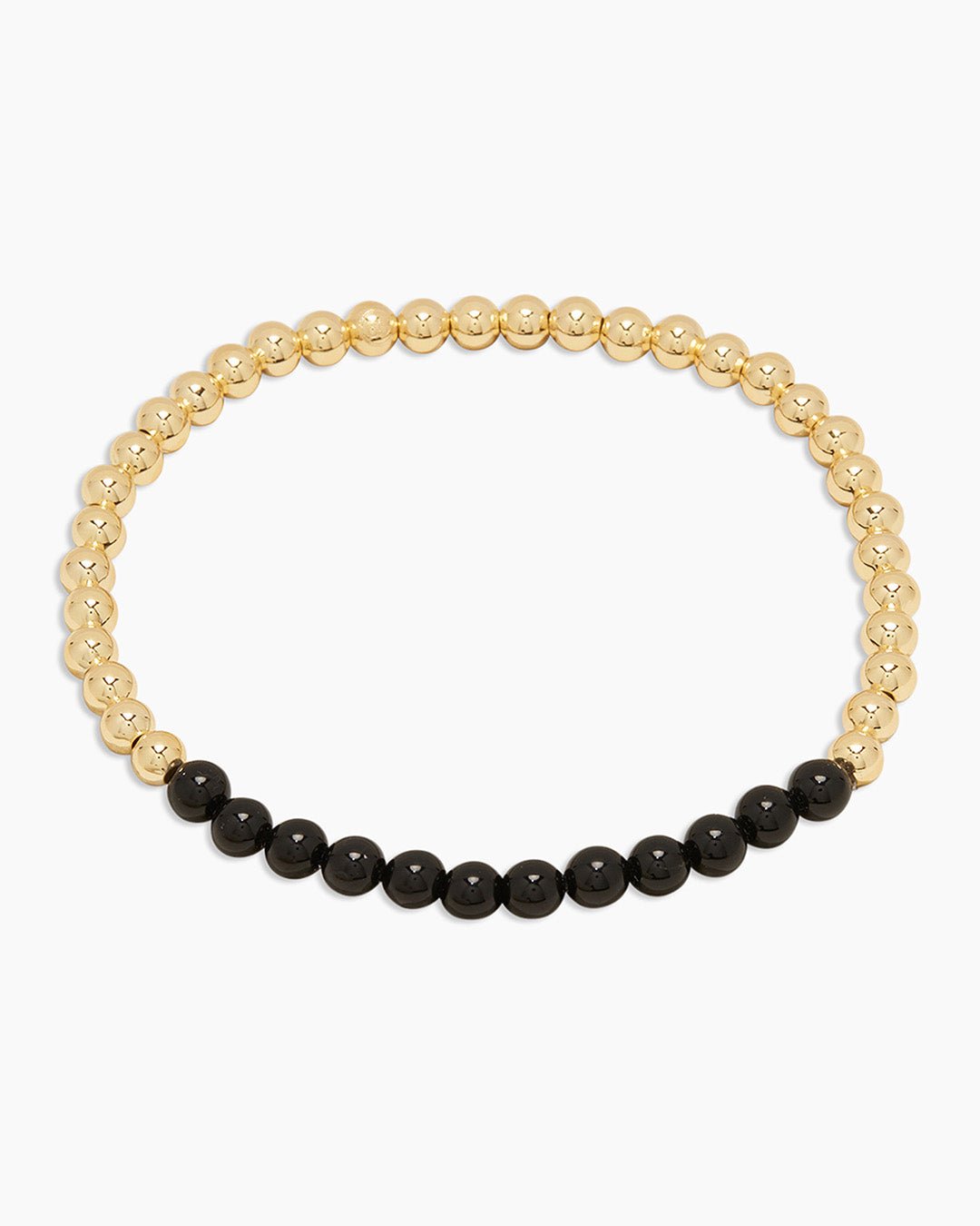 Power Gemstone Aura Bracelet for Protection || option::Gold Plated, Black Onyx