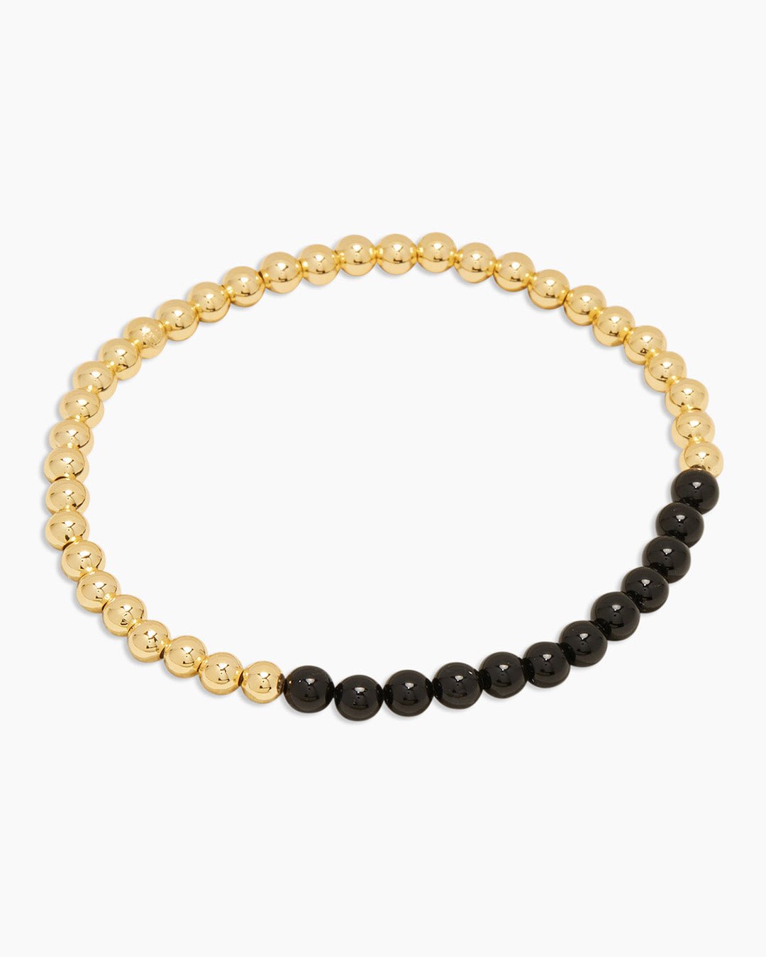 Power Gemstone Aura Bracelet for Protection || option::Gold Plated, Black Onyx