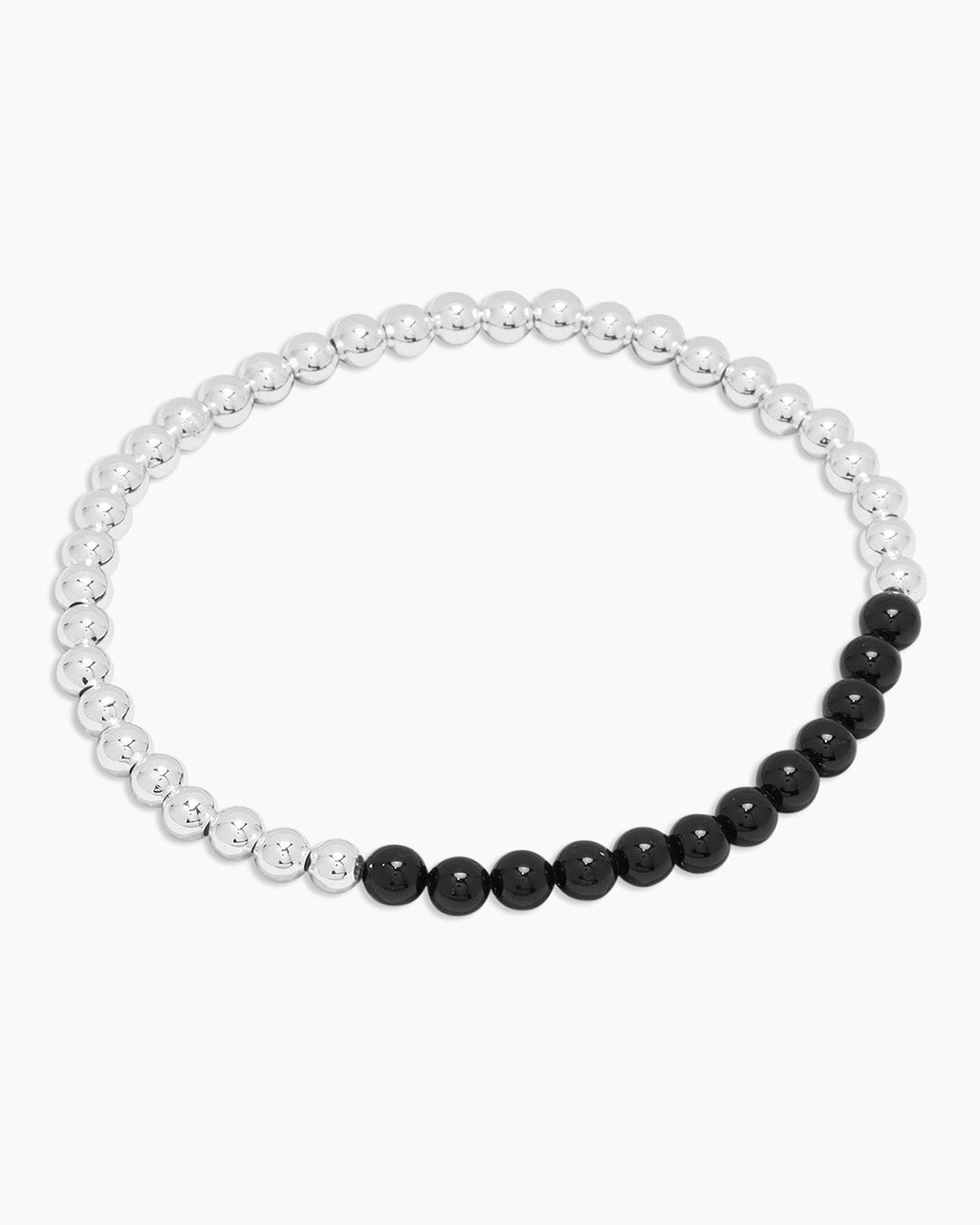 Power Gemstone Aura Bracelet for Protection || option::Silver Plated, Black Onyx