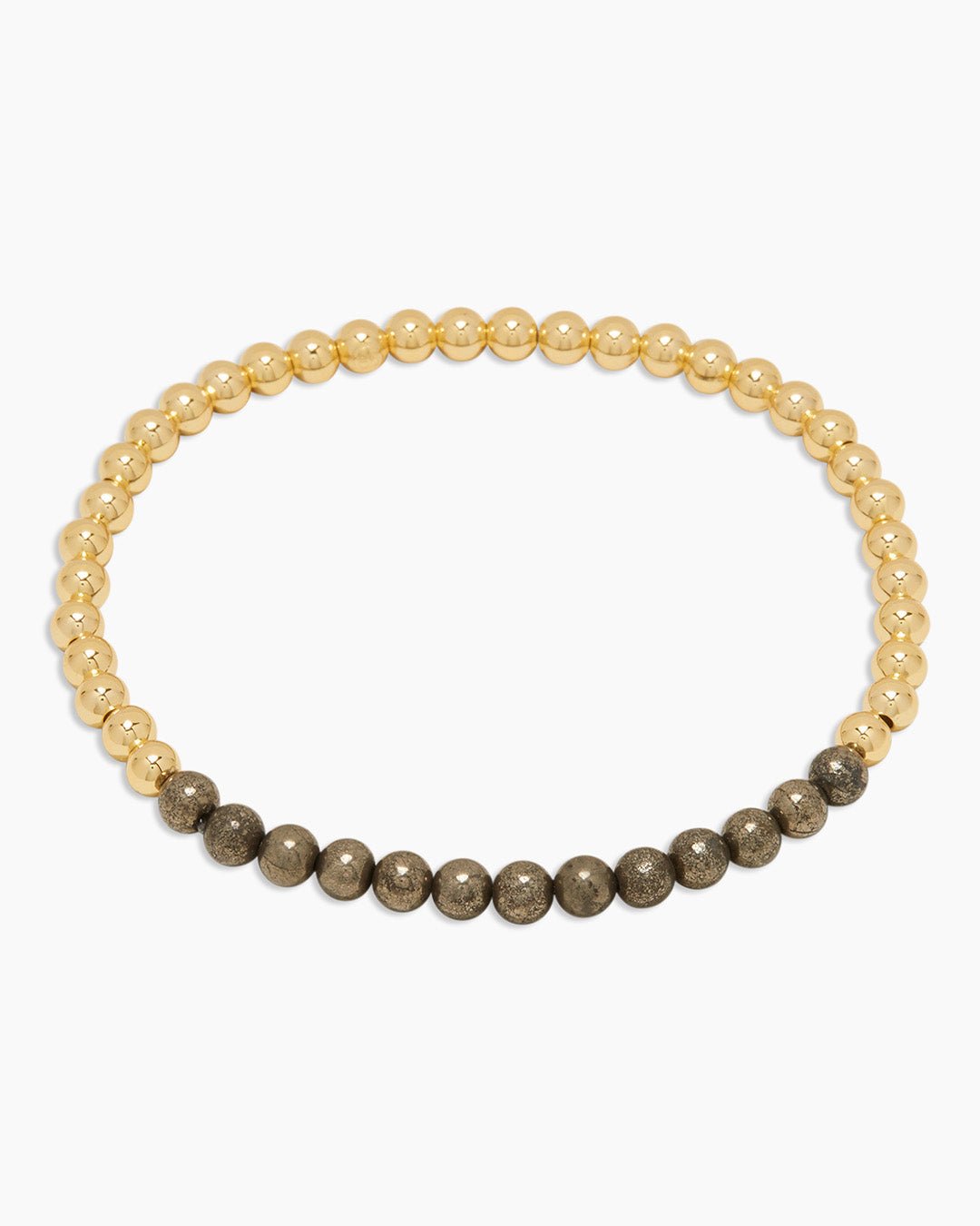 Power Gemstone Aura Bracelet for Strength || option::Gold Plated, Pyrite