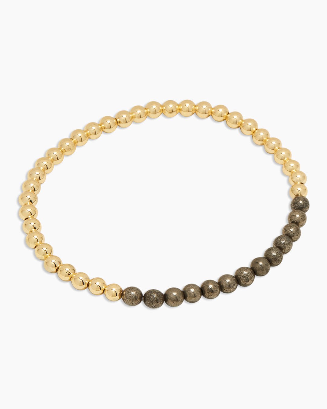 Power Gemstone Aura Bracelet for Strength || option::Gold Plated, Pyrite