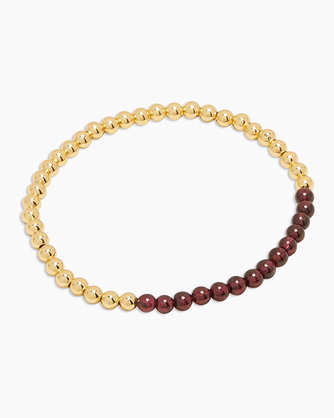 Power Gemstone Aura Bracelet for Energy || option::Gold Plated, Garnet