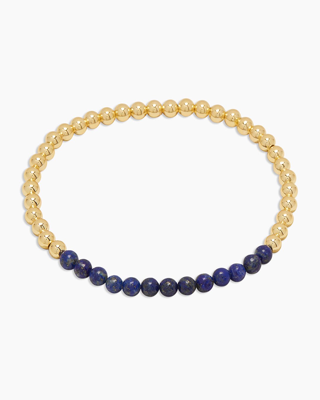 Power Gemstone Aura Bracelet for Wisdom || option::Gold Plated, Lapis