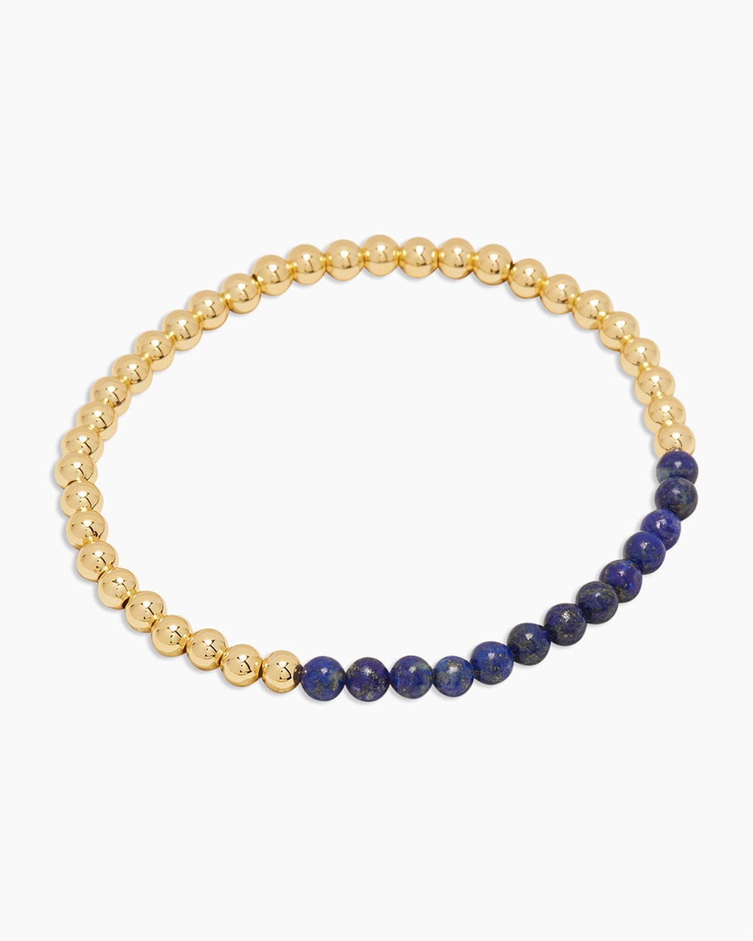 Power Gemstone Aura Bracelet for Wisdom || option::Gold Plated, Lapis