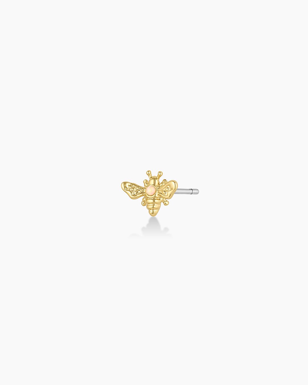 Bee Charm Stud || option::Gold Plated, Bee