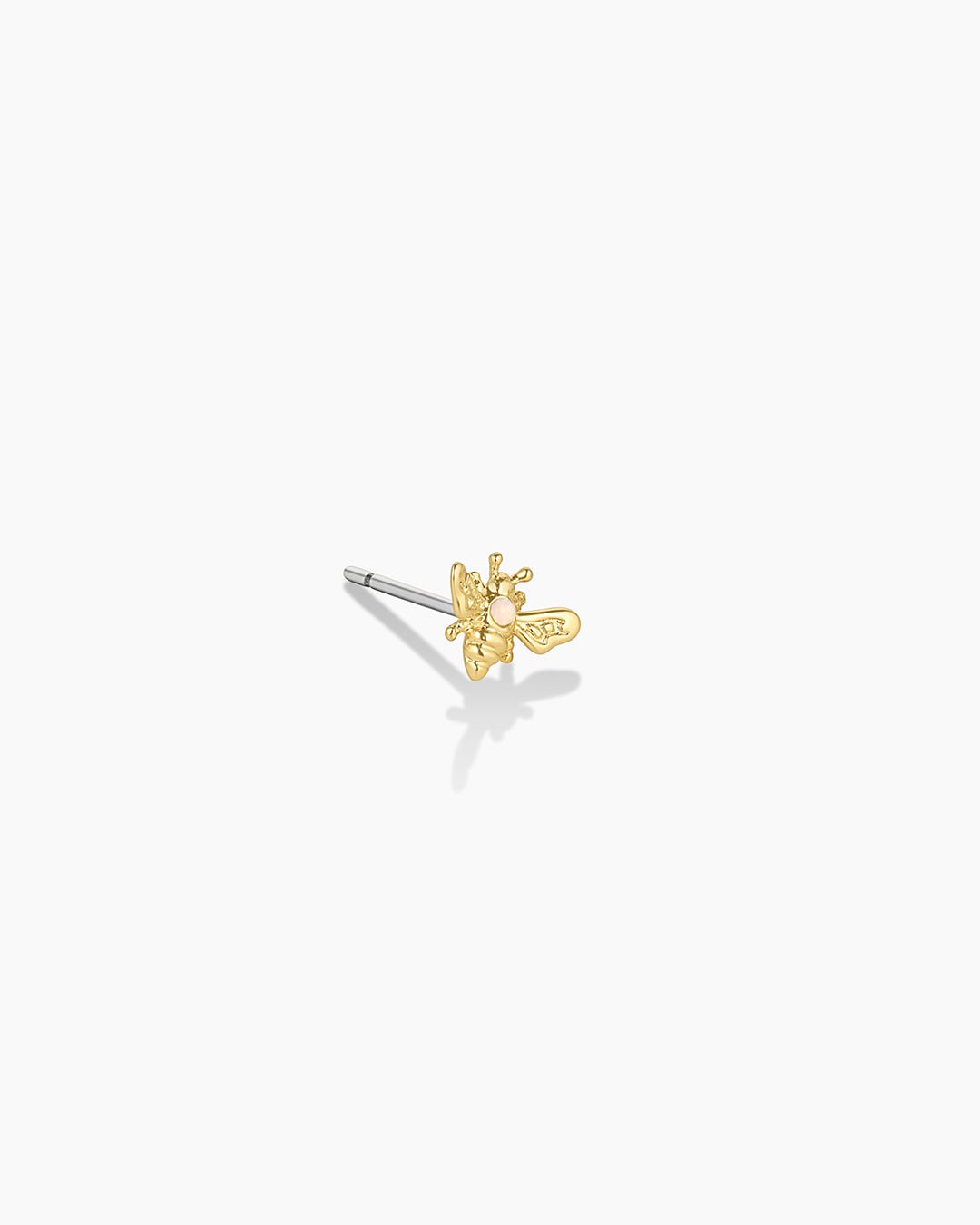 Bee Charm Stud || option::Gold Plated, Bee