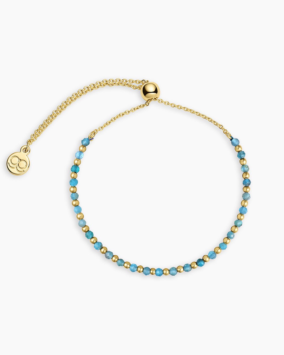 Power Gemstone Brooks Bracelet for Inspiration || option::Gold Plated, Apatite