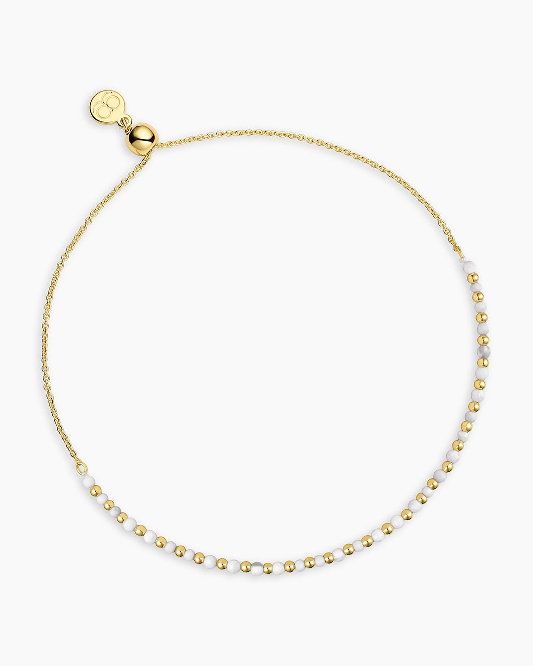 Power Gemstone Brooks Bracelet for Calming || option::Gold Plated, Howlite